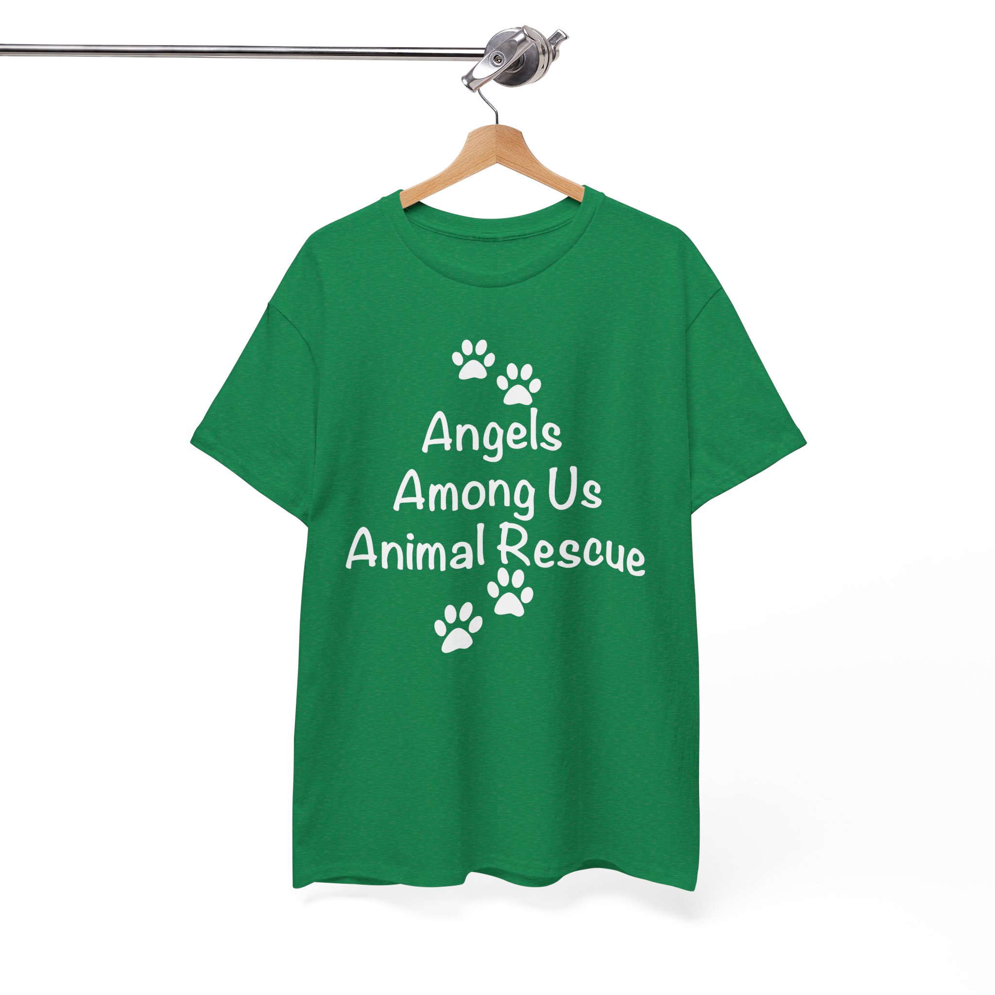 Angels Among Us Animal Rescue Paw Pet Lover T-Shirt - Image 5