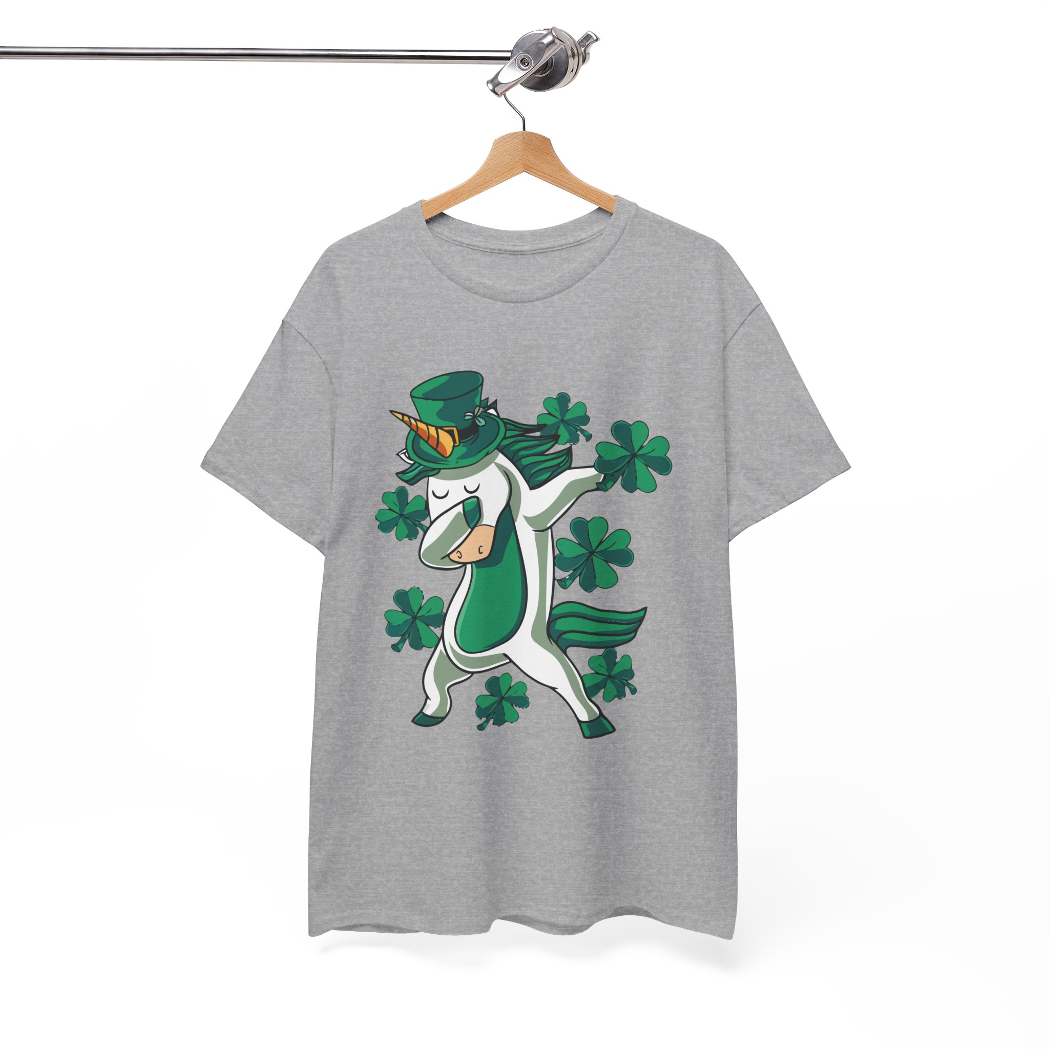 St. Patrick's Day Unicorn Irish Dabbing T-Shirt - Image 3