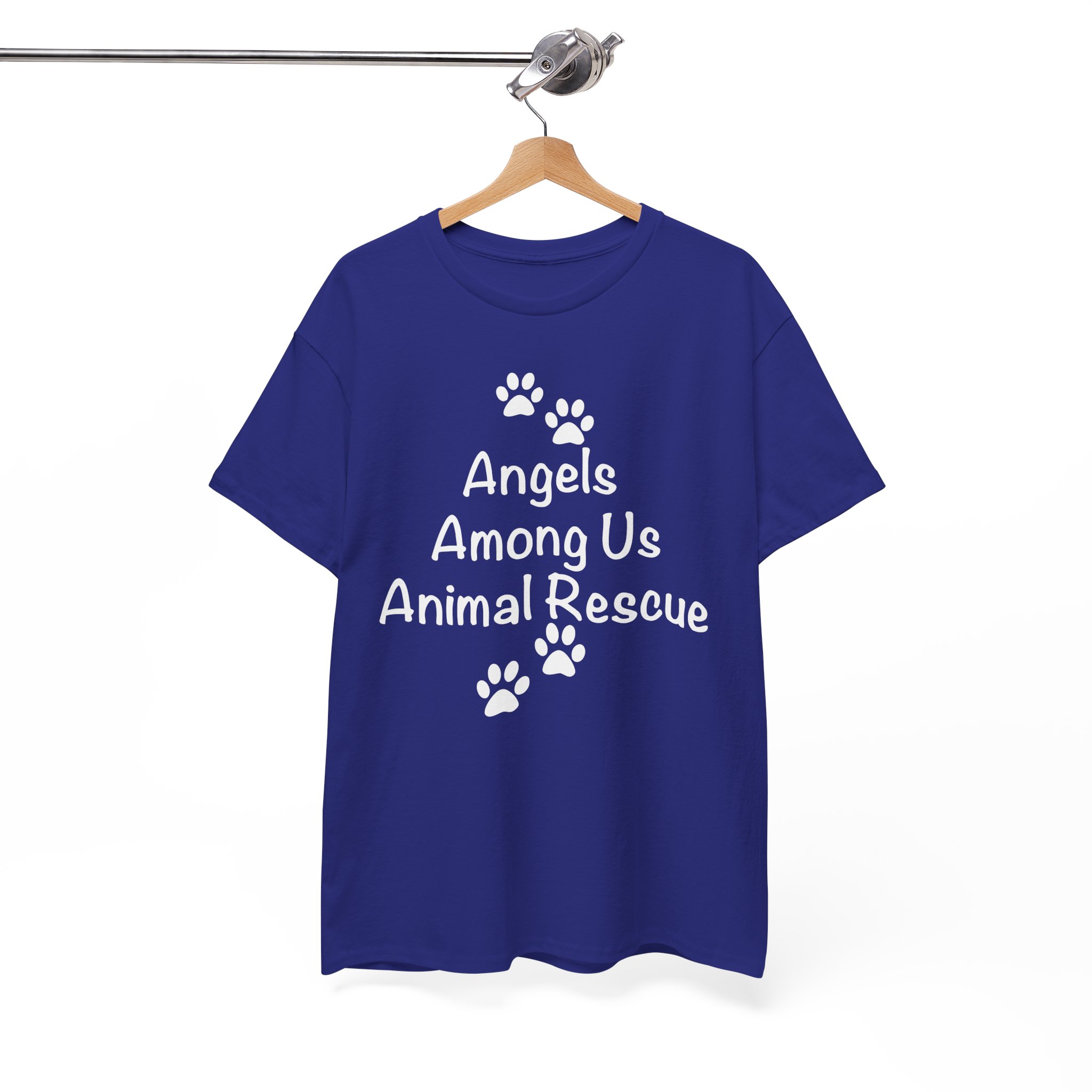 Angels Among Us Animal Rescue Paw Pet Lover T-Shirt - Image 10