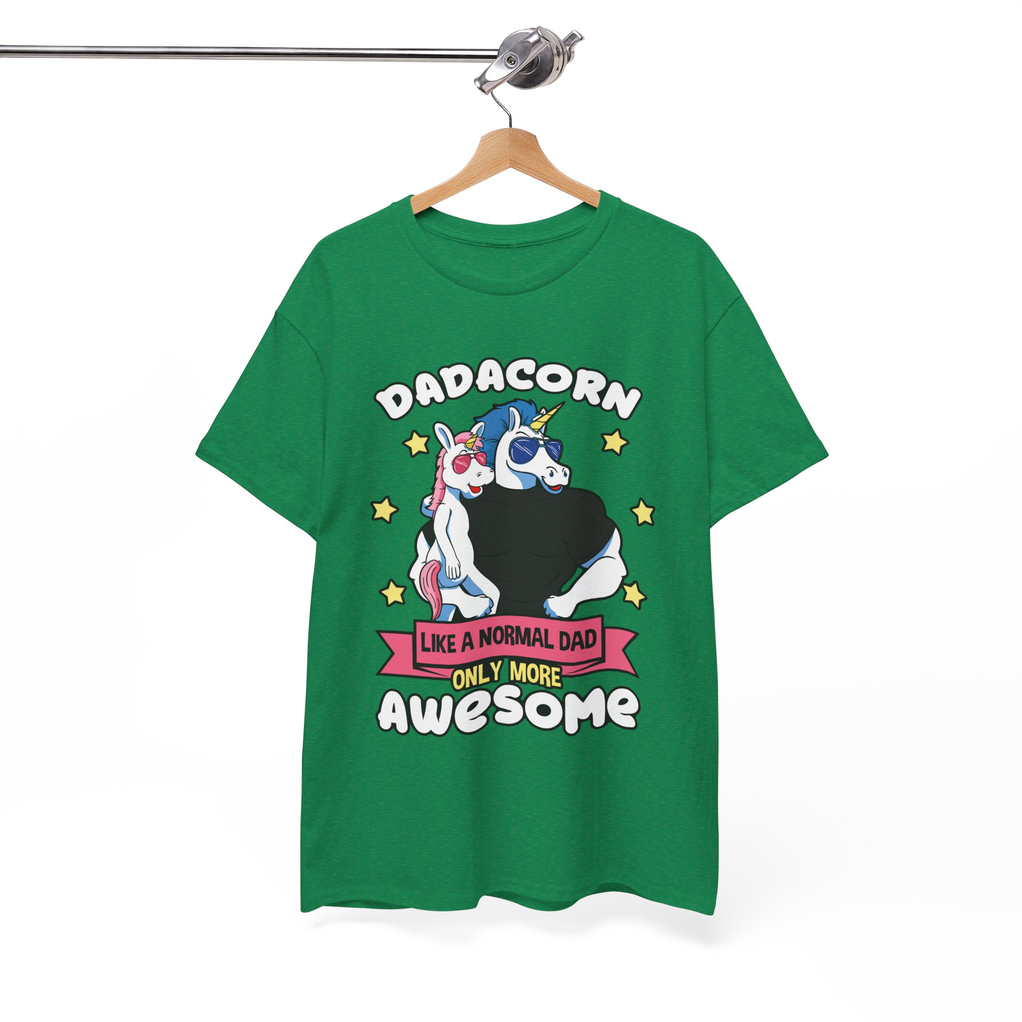 Dadacorn Awesome Unicorn Dad Tee for Father’s Day T‑Shirt - Image 8