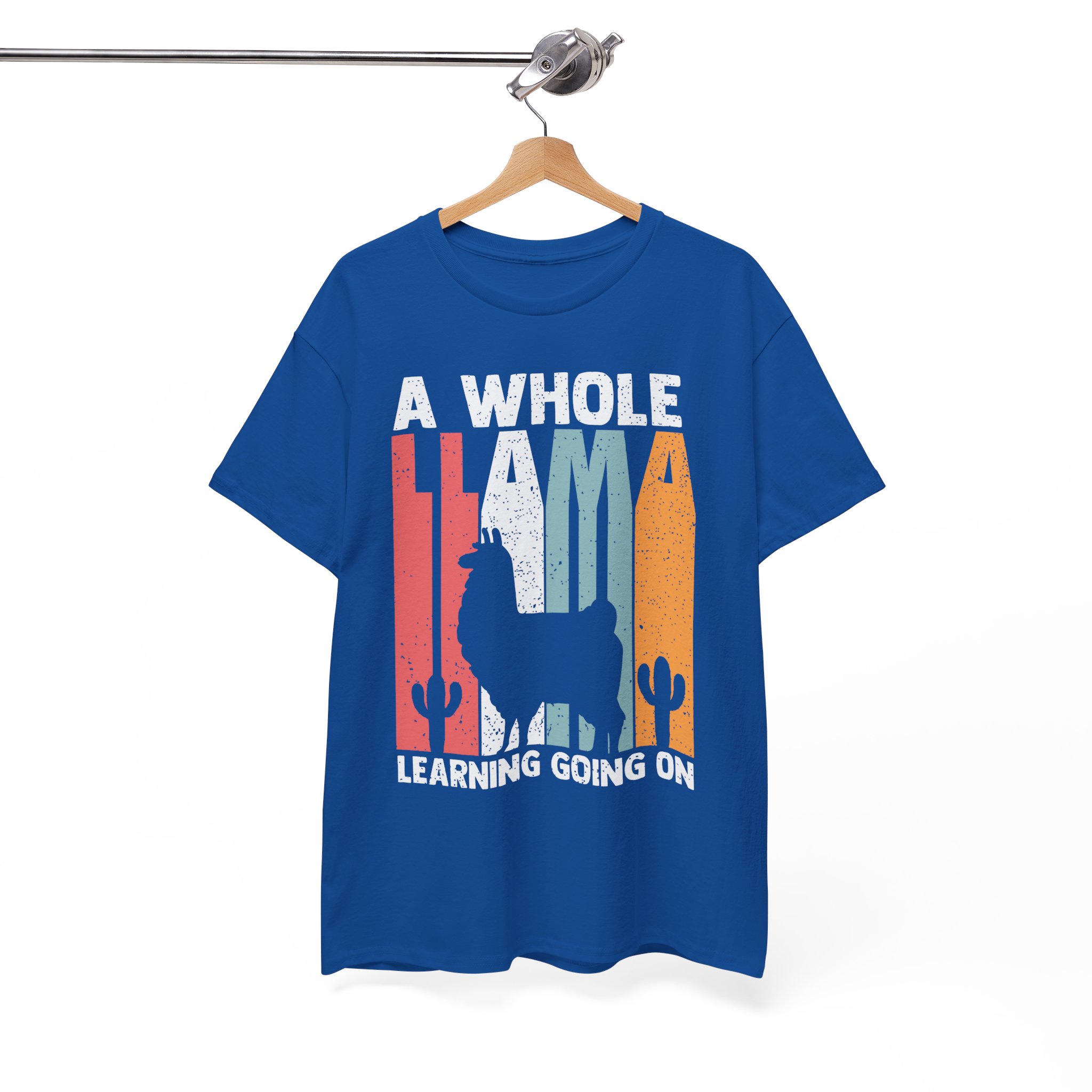 A Whole Llama Learning Going On Tee - Funny Retro Llama Shirt - Image 7
