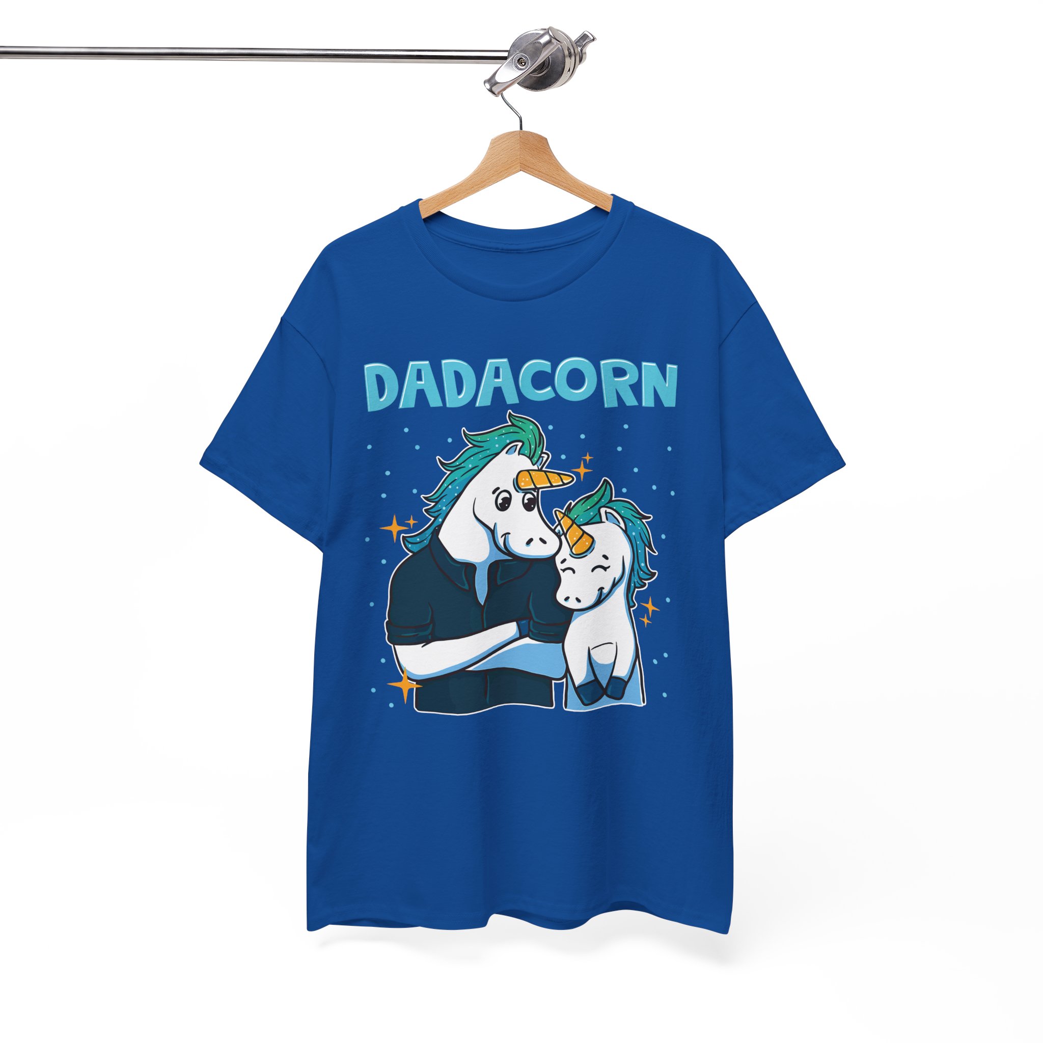 Dadacorn Funny Father & Kid Unicorn T-Shirt - Image 8
