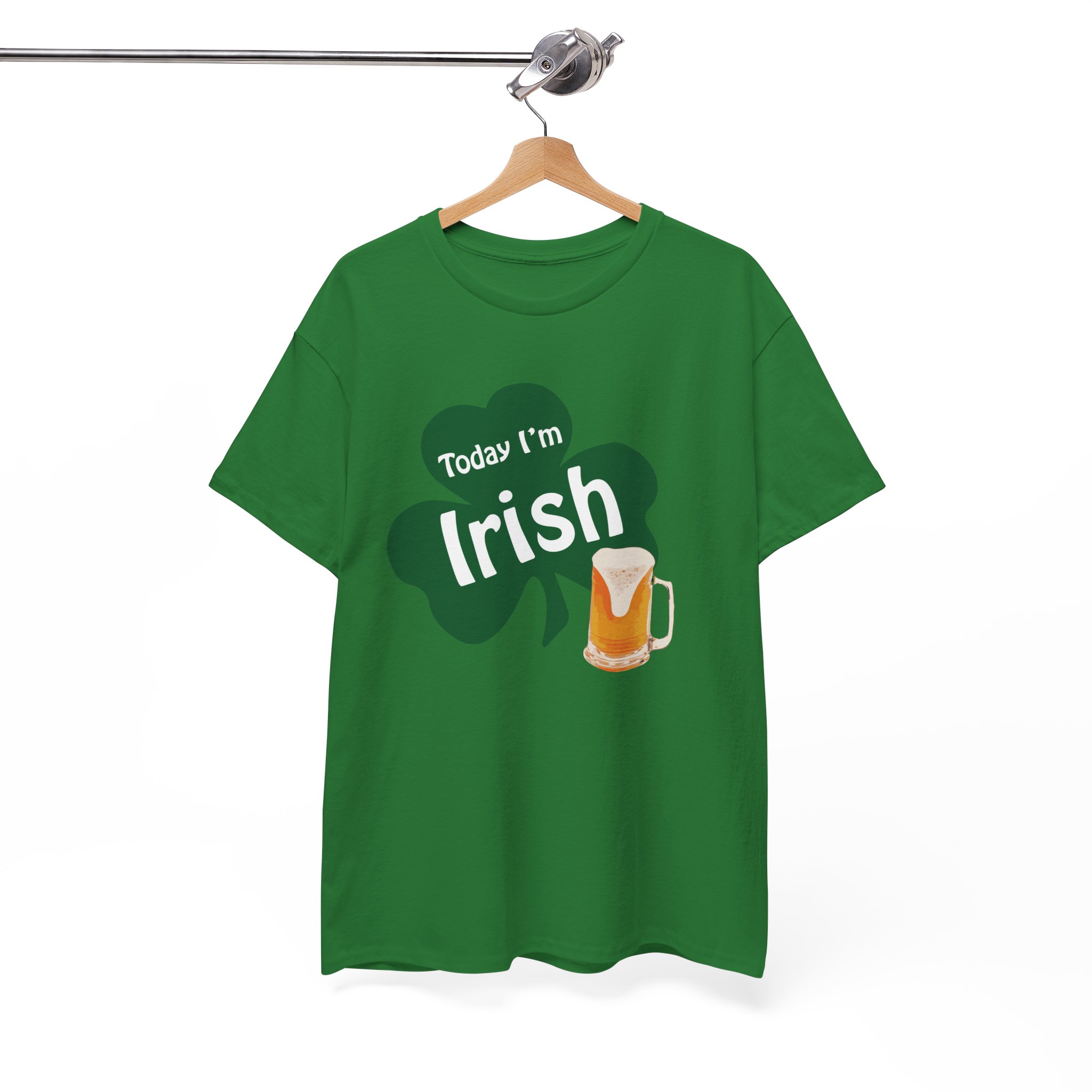 St. Patrick's Today I'm Irish Shamrock Beer T-Shirt - Image 3