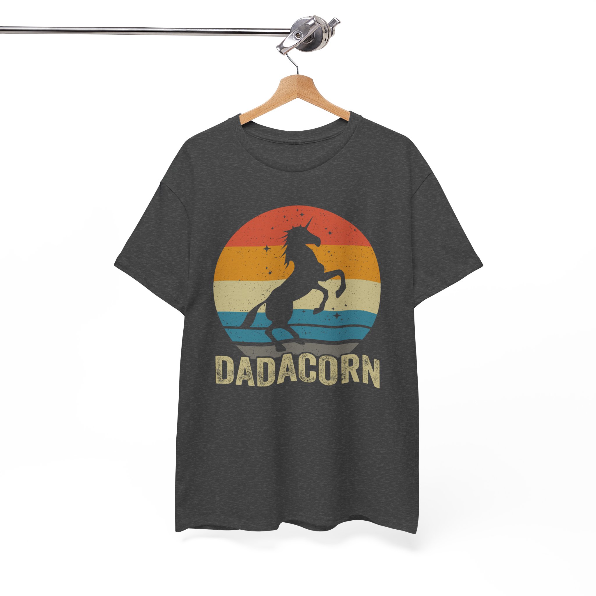 Dadacorn Retro Unicorn Gift T-Shirt For Father’s Day - Image 6