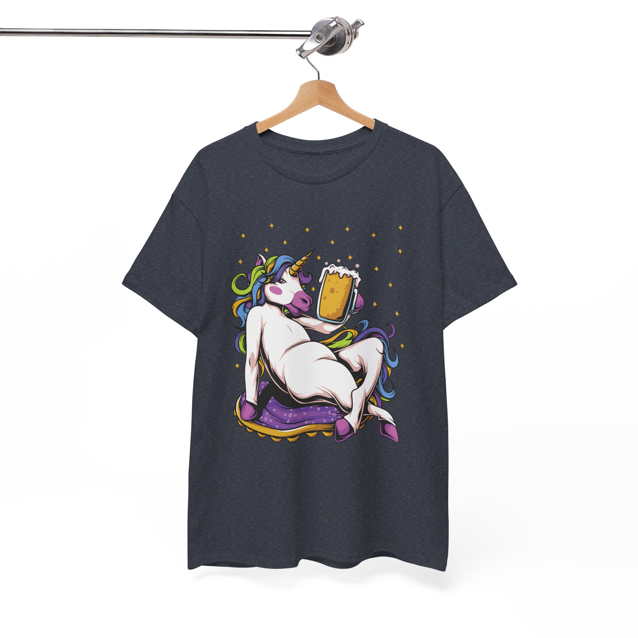 Funny Relaxing Unicorn Holding Beer T-Shirt