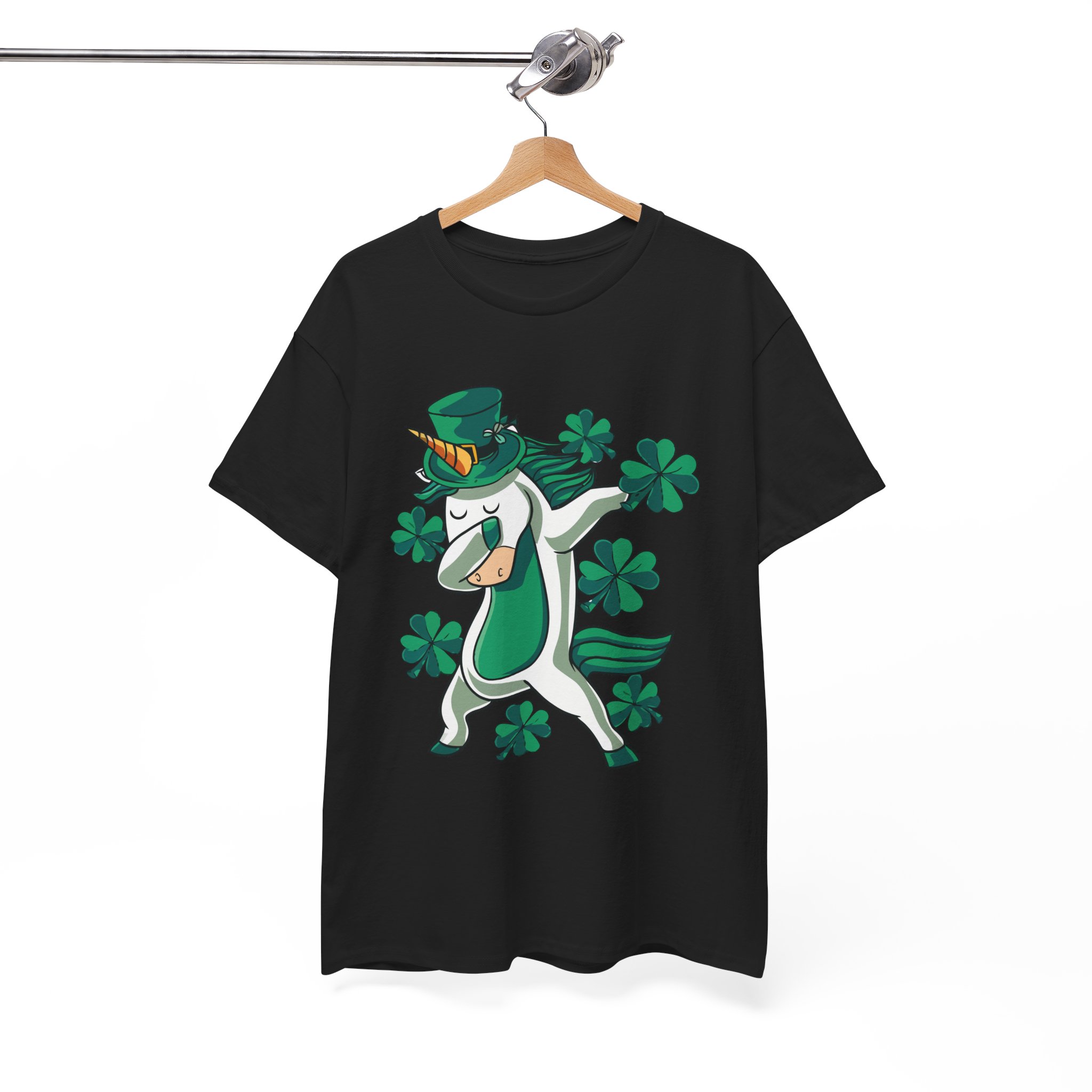 St. Patrick's Day Unicorn Irish Dabbing T-Shirt - Image 2