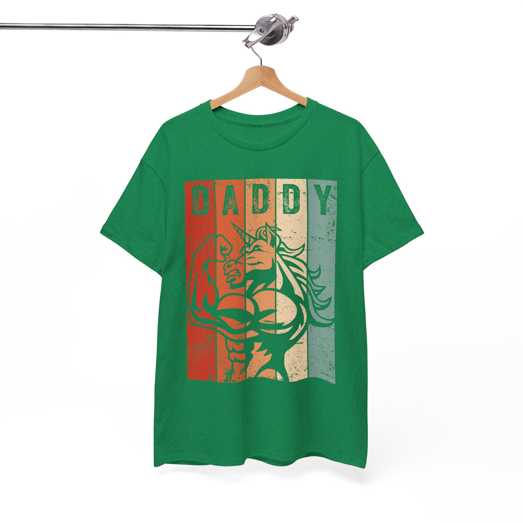Daddy Vintage Muscle Dad Retro T-Shirt - Image 3