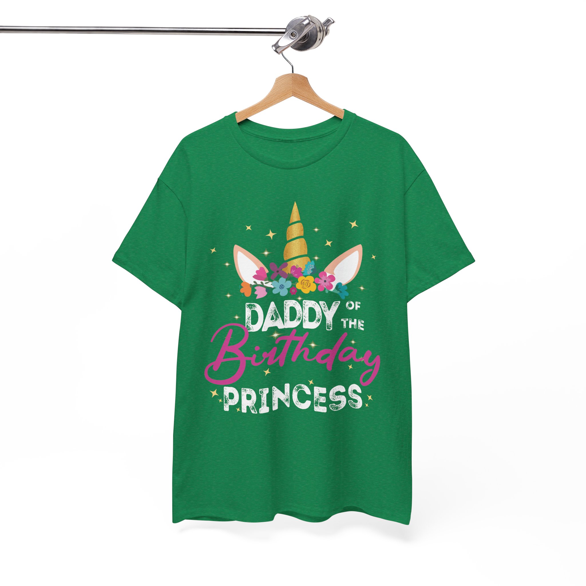 Daddy of the Birthday Princess Unicorn T-Shirt - Image 6