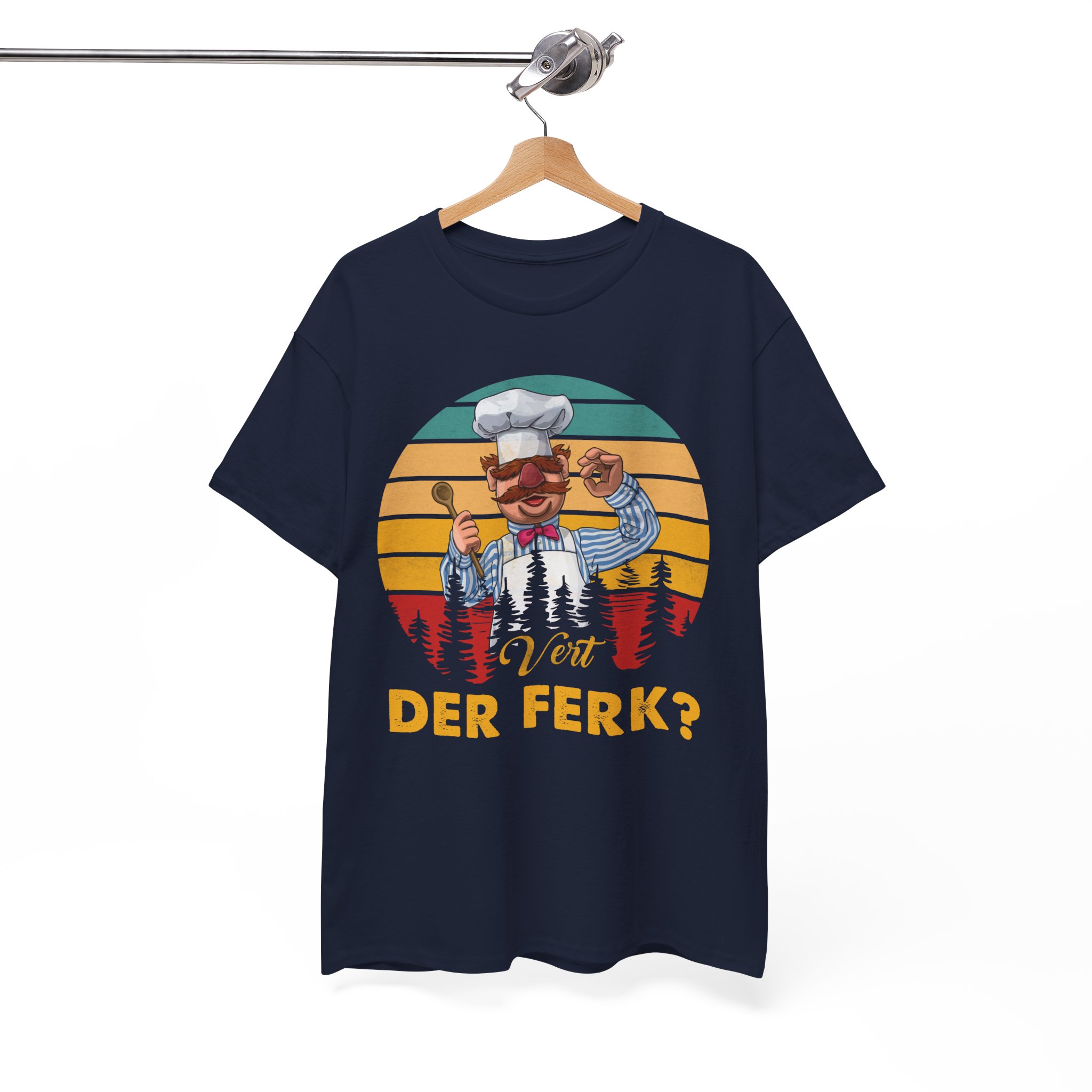 Vot Der Ferk Funny Chef Cooking Vintage Retro T-Shirt - Image 7