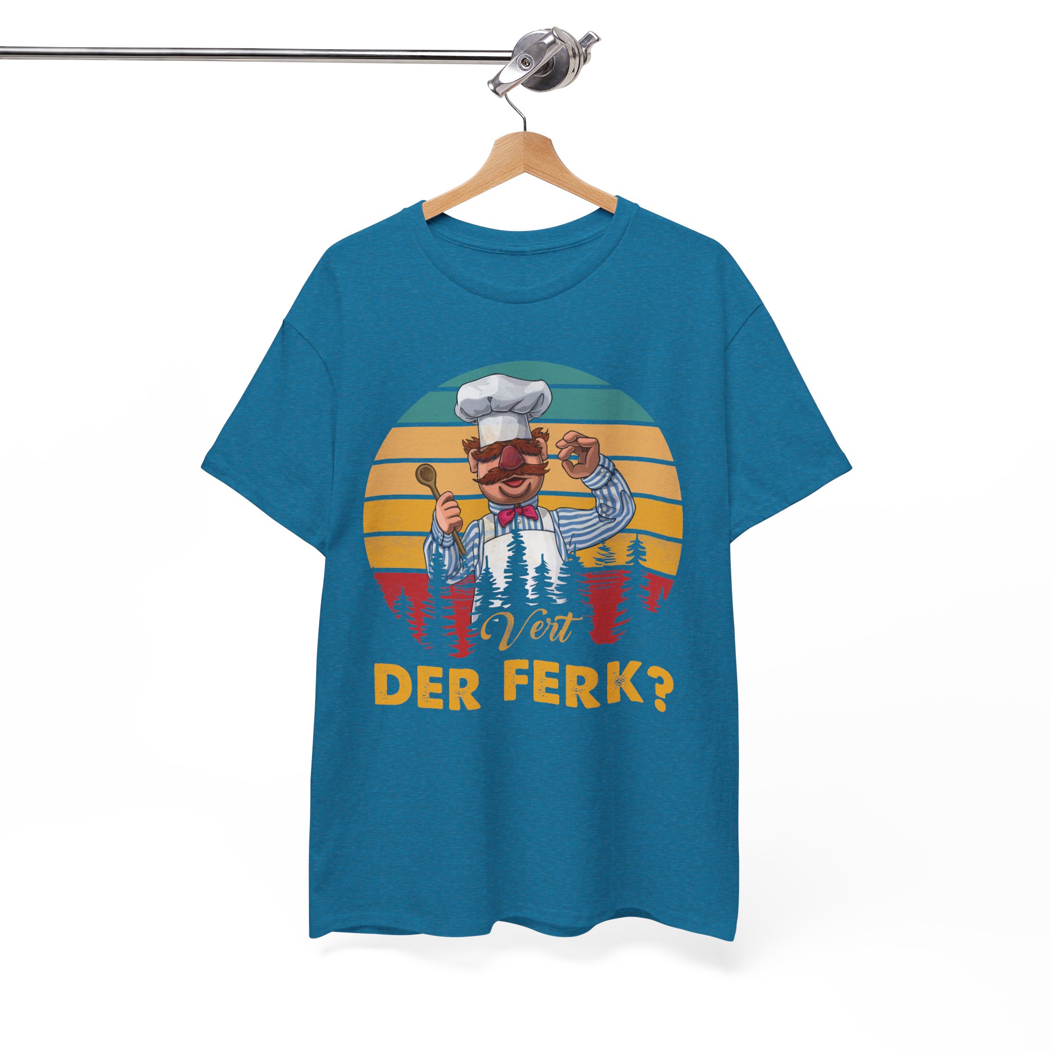 Vot Der Ferk Funny Chef Cooking Vintage Retro T-Shirt - Image 5