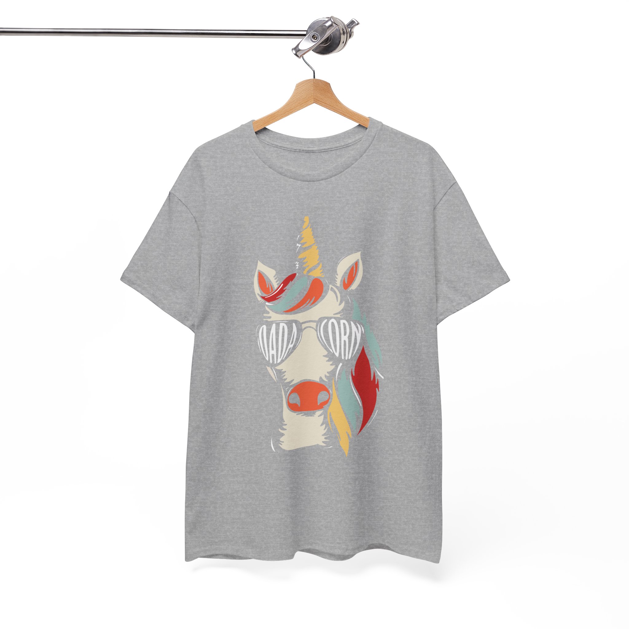 Dad Unicorn Sunglasses Retro T-Shirt - Image 4