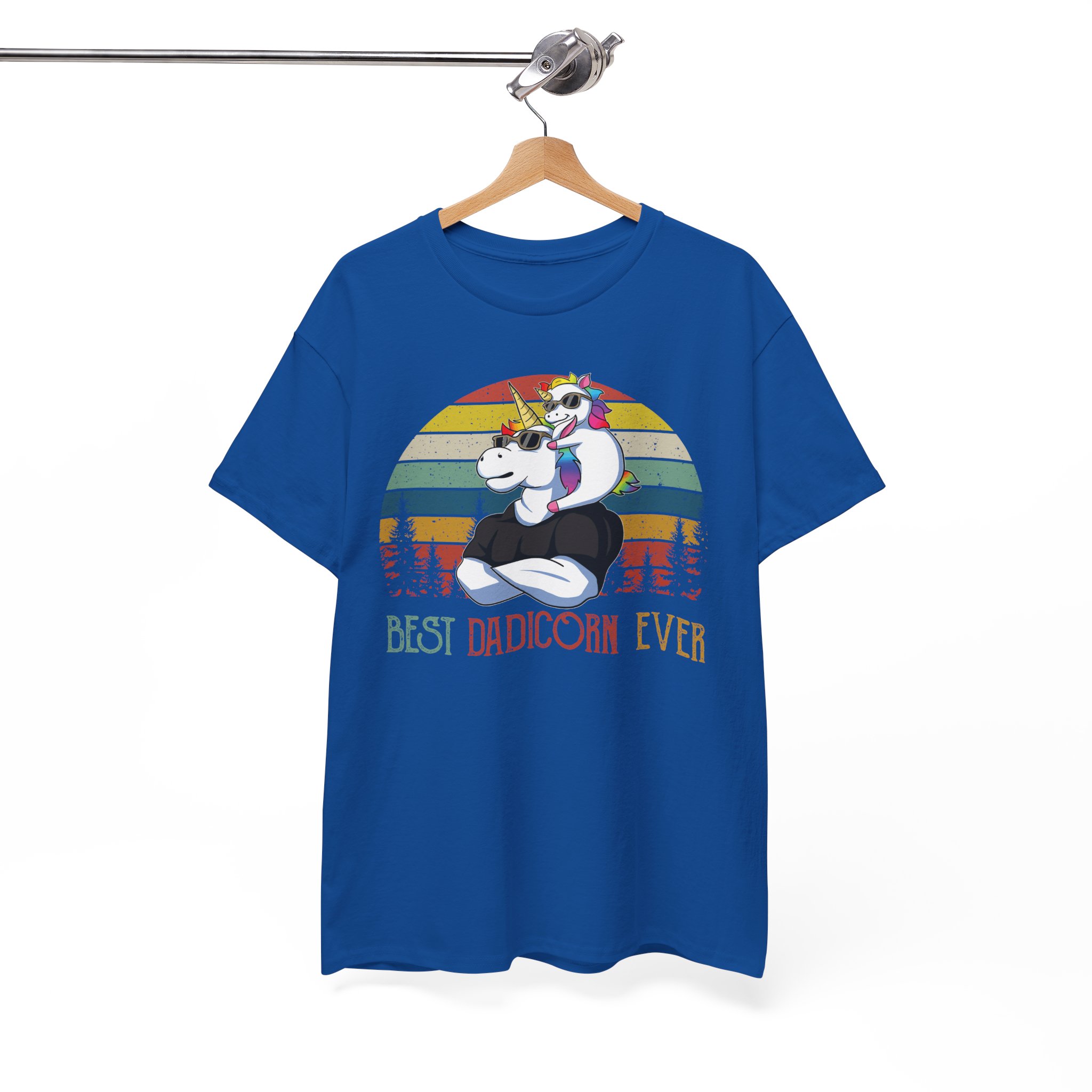 Best Dadicorn Ever Father's Day Retro Gift T-Shirt - Image 8