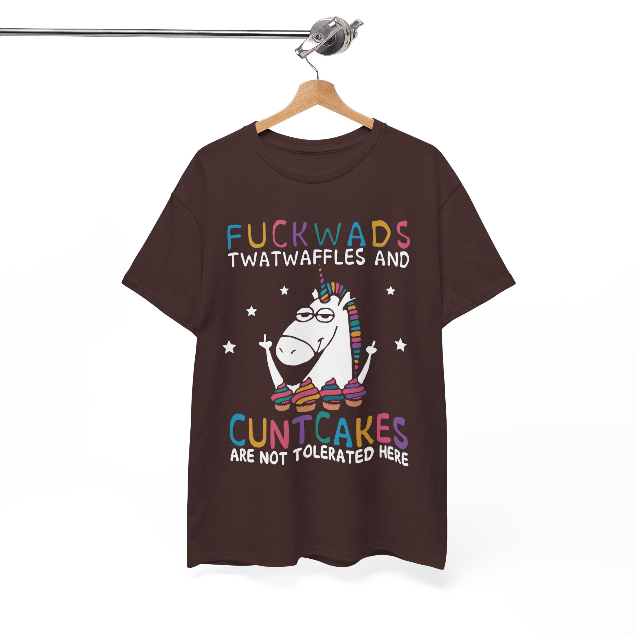 Fuckwads Cuntcakes Funny Unicorn Cupcakes T-Shirt - Image 2