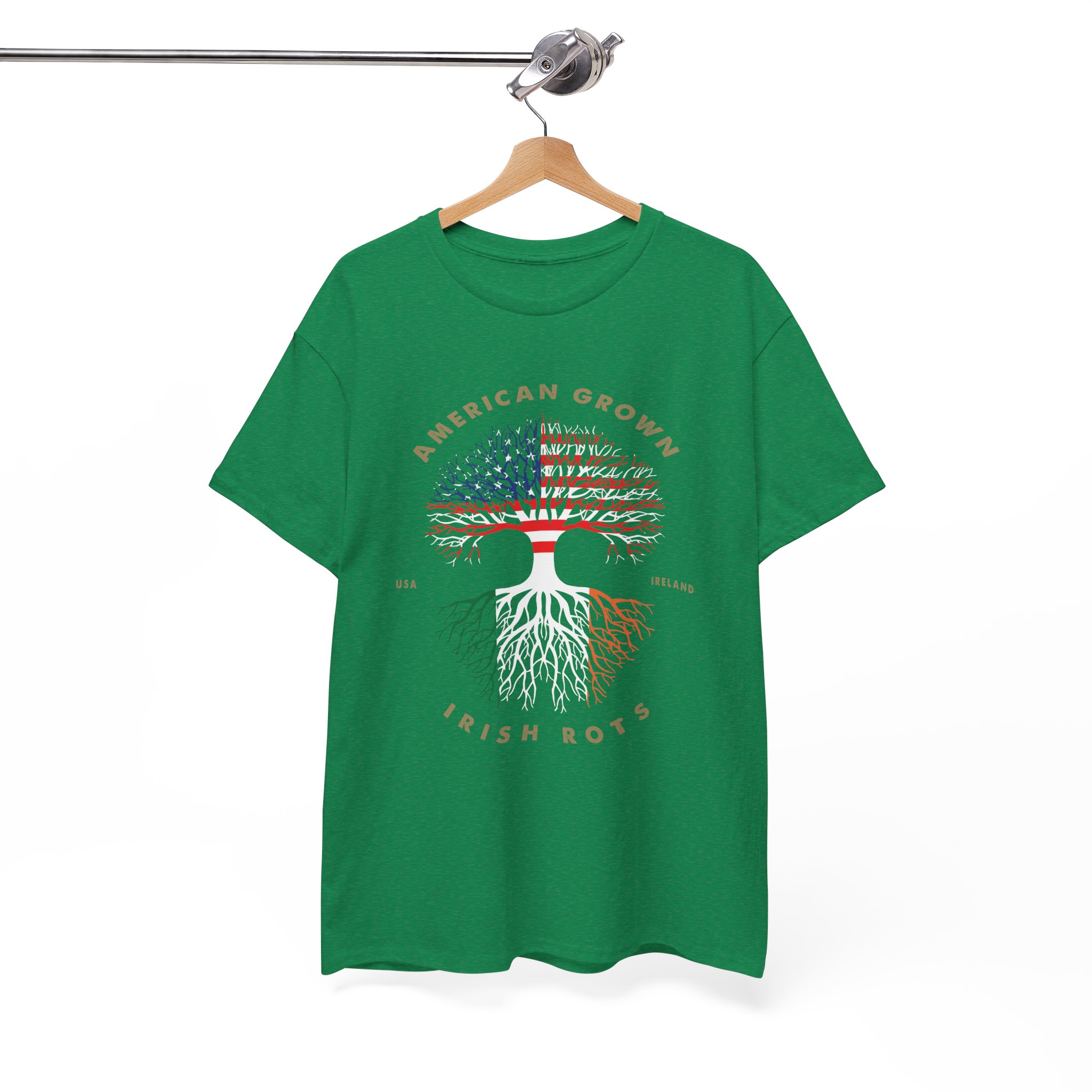 American Grown Irish Roots St. Patrick's Day T-Shirt - Image 6