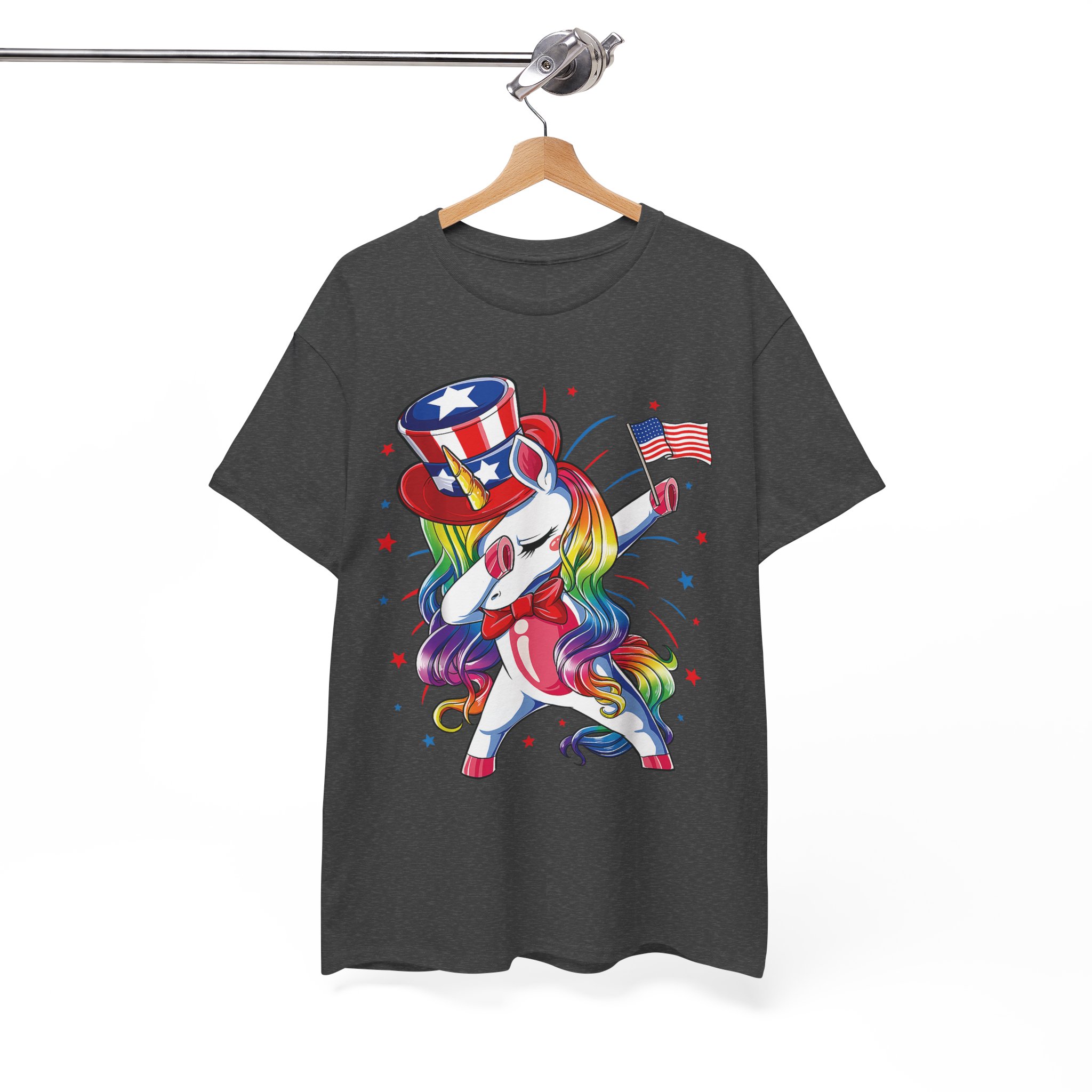 Patriotic Dabbing Unicorn, America 4th of July Shirt - Image 6