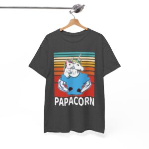 Papacorn Retro Unicorn Gift For Dad T-Shirt