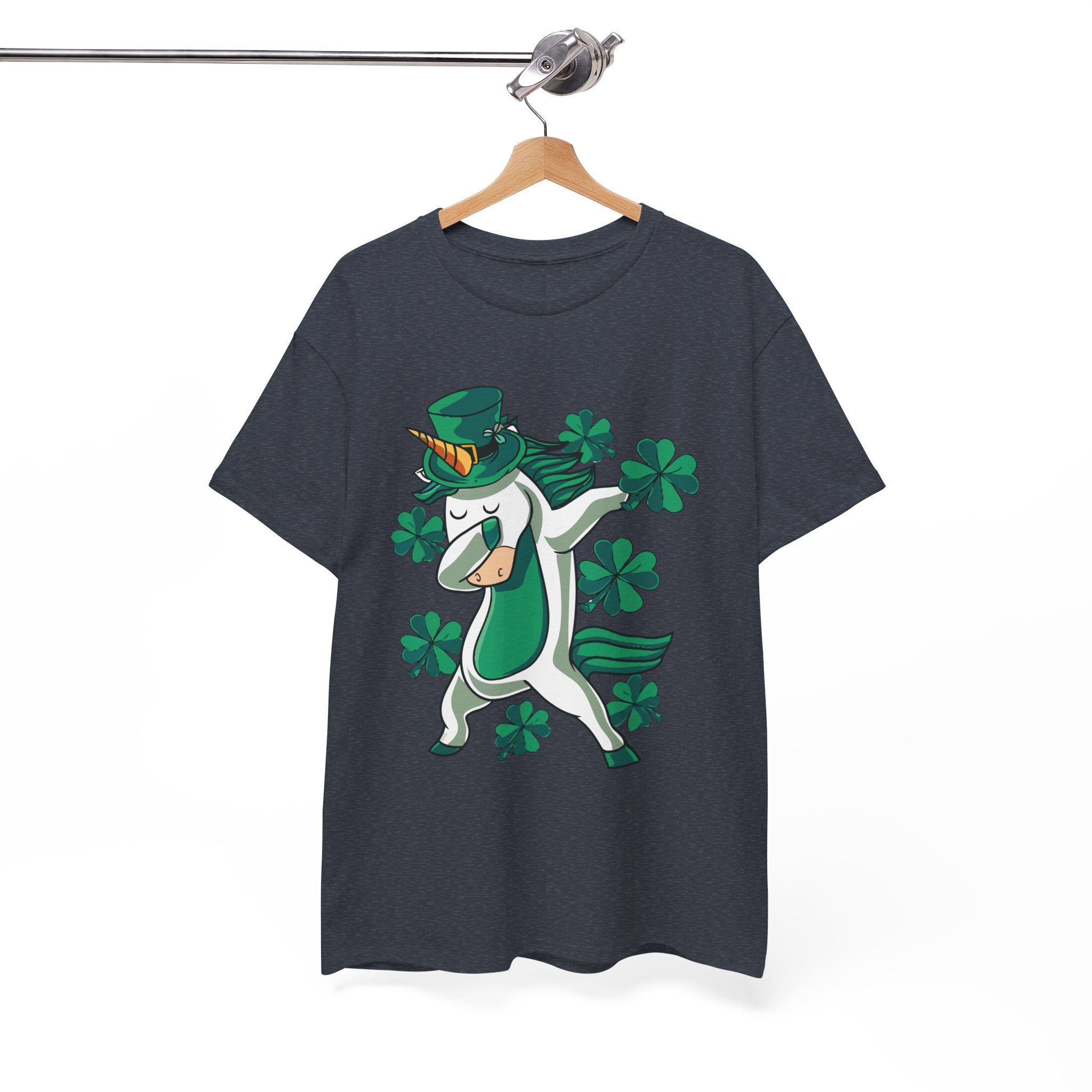 St. Patrick's Day Unicorn Irish Dabbing T-Shirt - Image 11