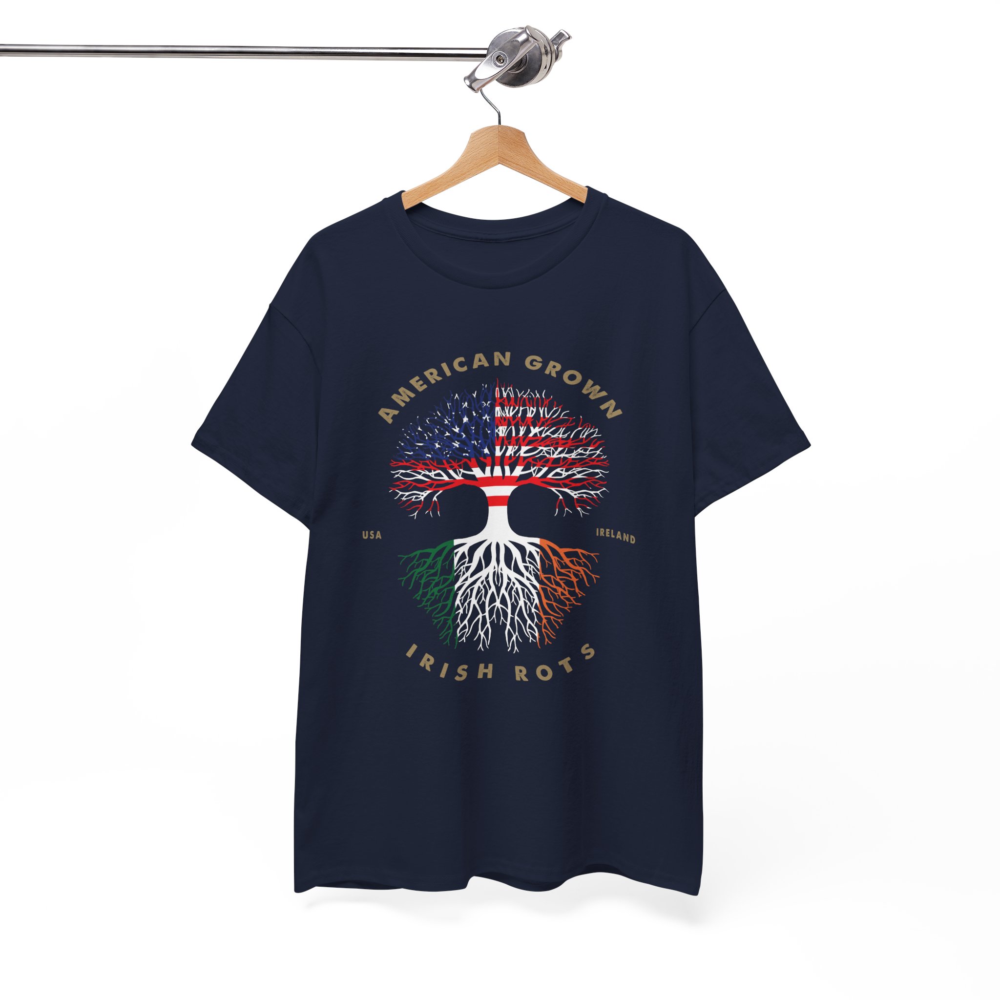 American Grown Irish Roots St. Patrick's Day T-Shirt - Image 4