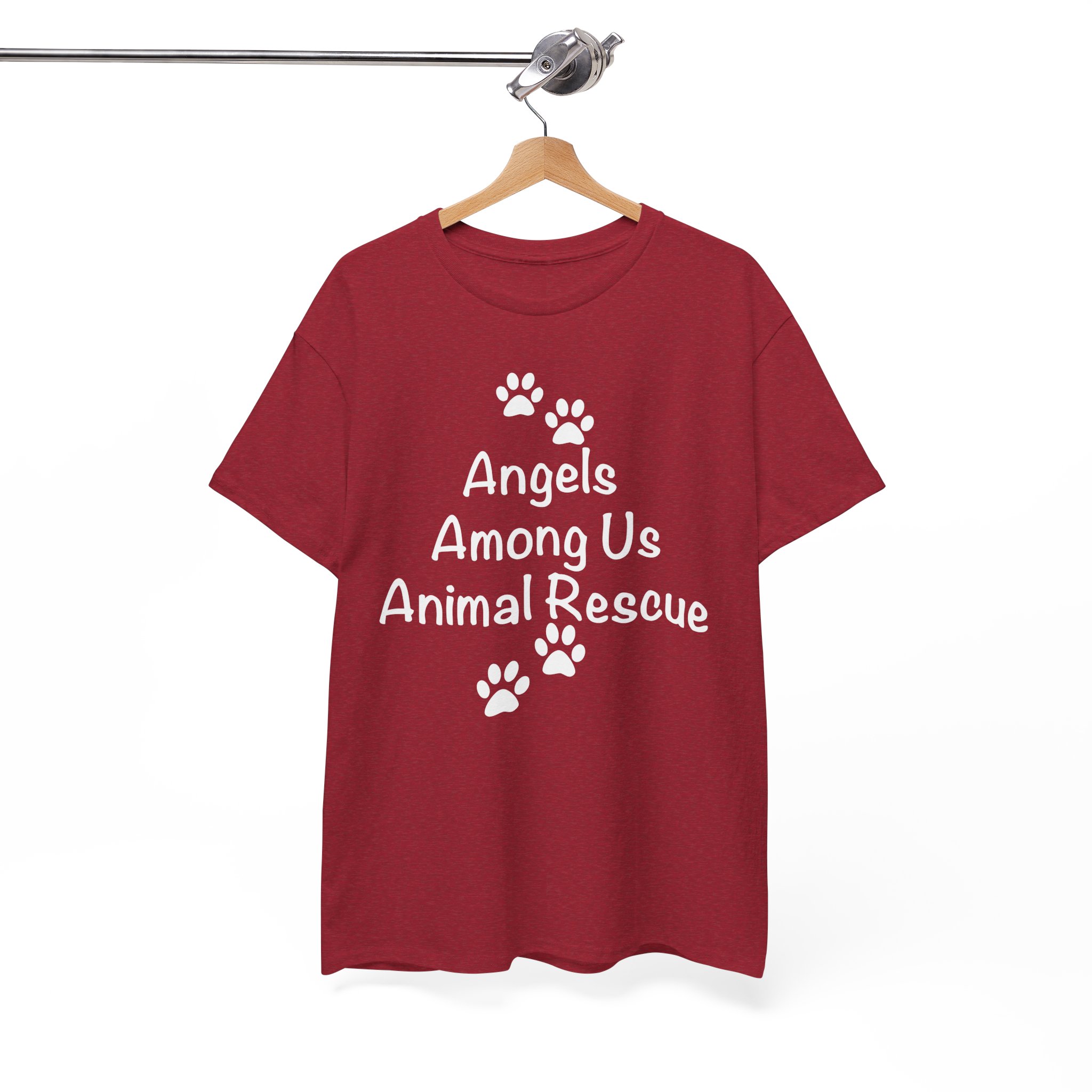 Angels Among Us Animal Rescue Paw Pet Lover T-Shirt - Image 11