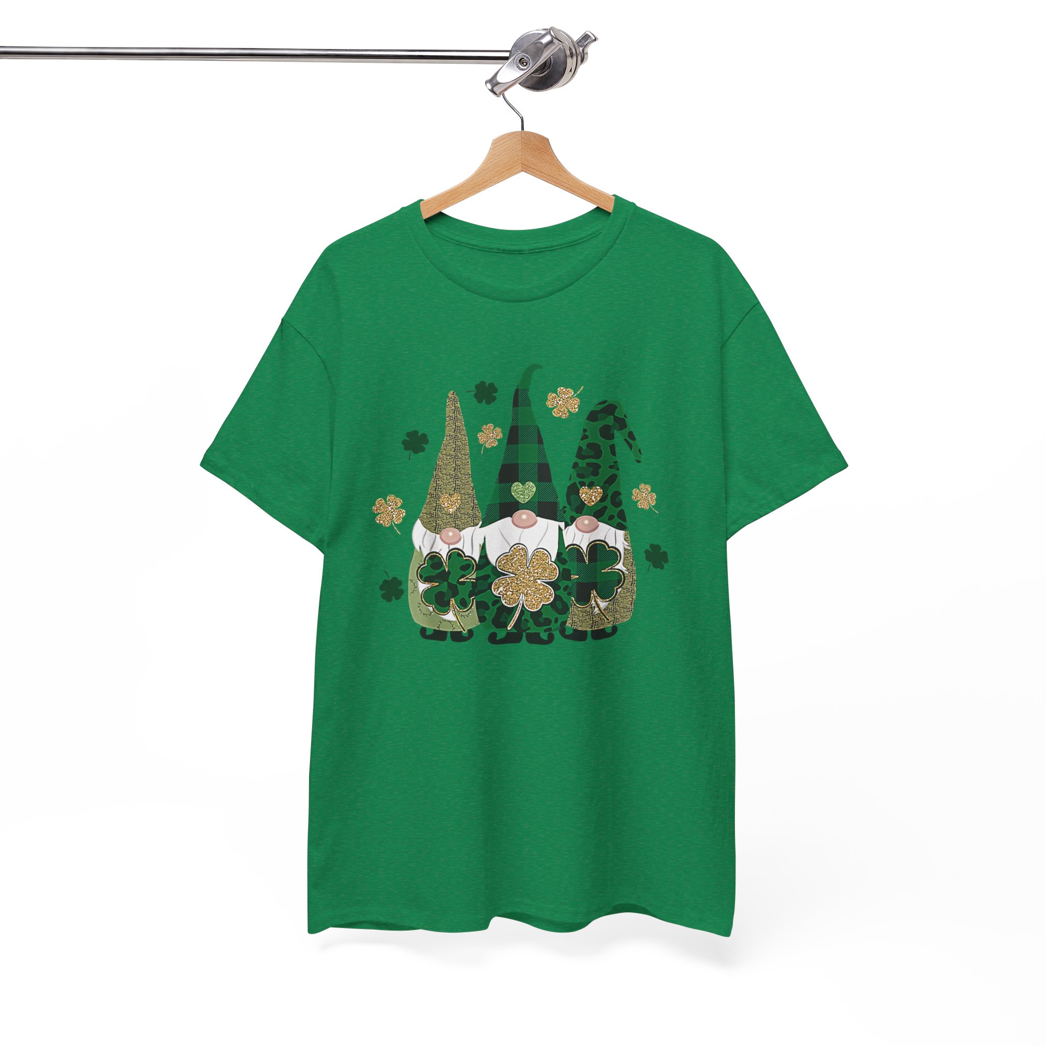 St. Patrick's Day Shamrock Gnome Clover Irish Holiday T-Shirt - Image 5