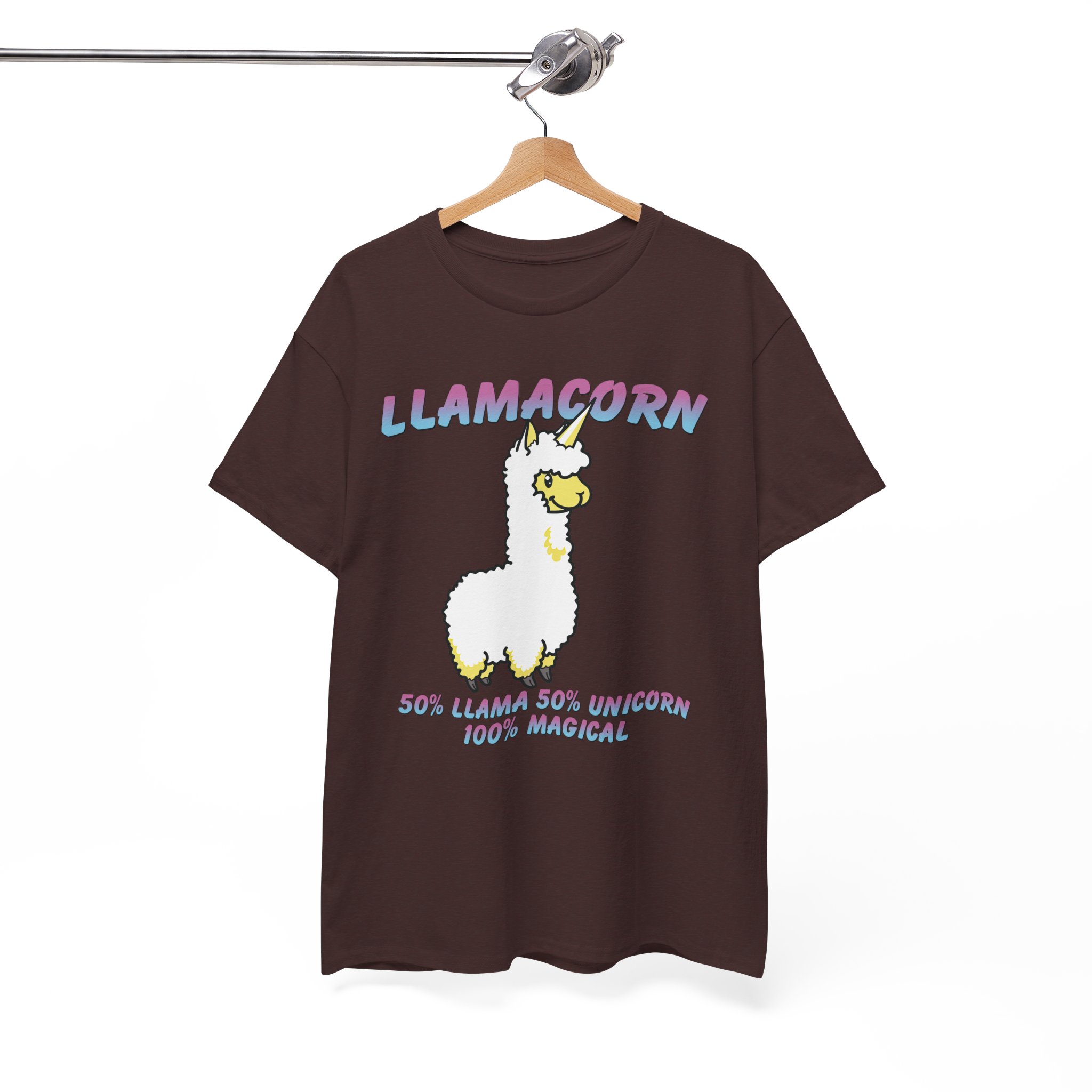 Llamacorn T-Shirt - "50% Llama 50% Unicorn 100% Magical" Cute Graphic Tee - Image 2