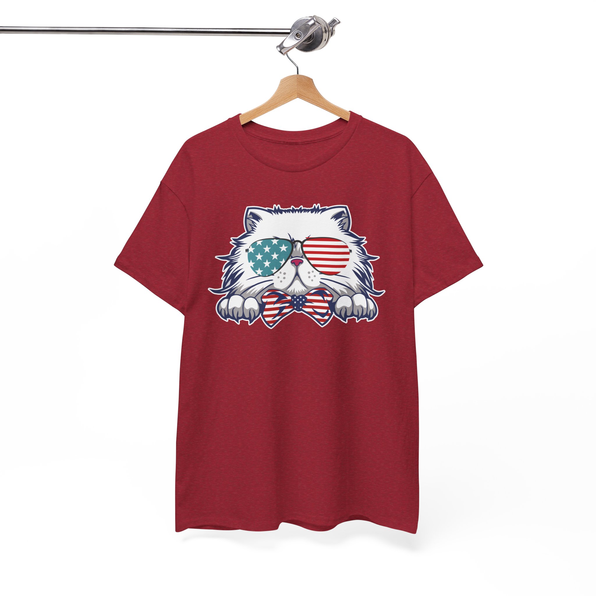 Patriotic Cat 4th of July American T-Shirt - Image 13