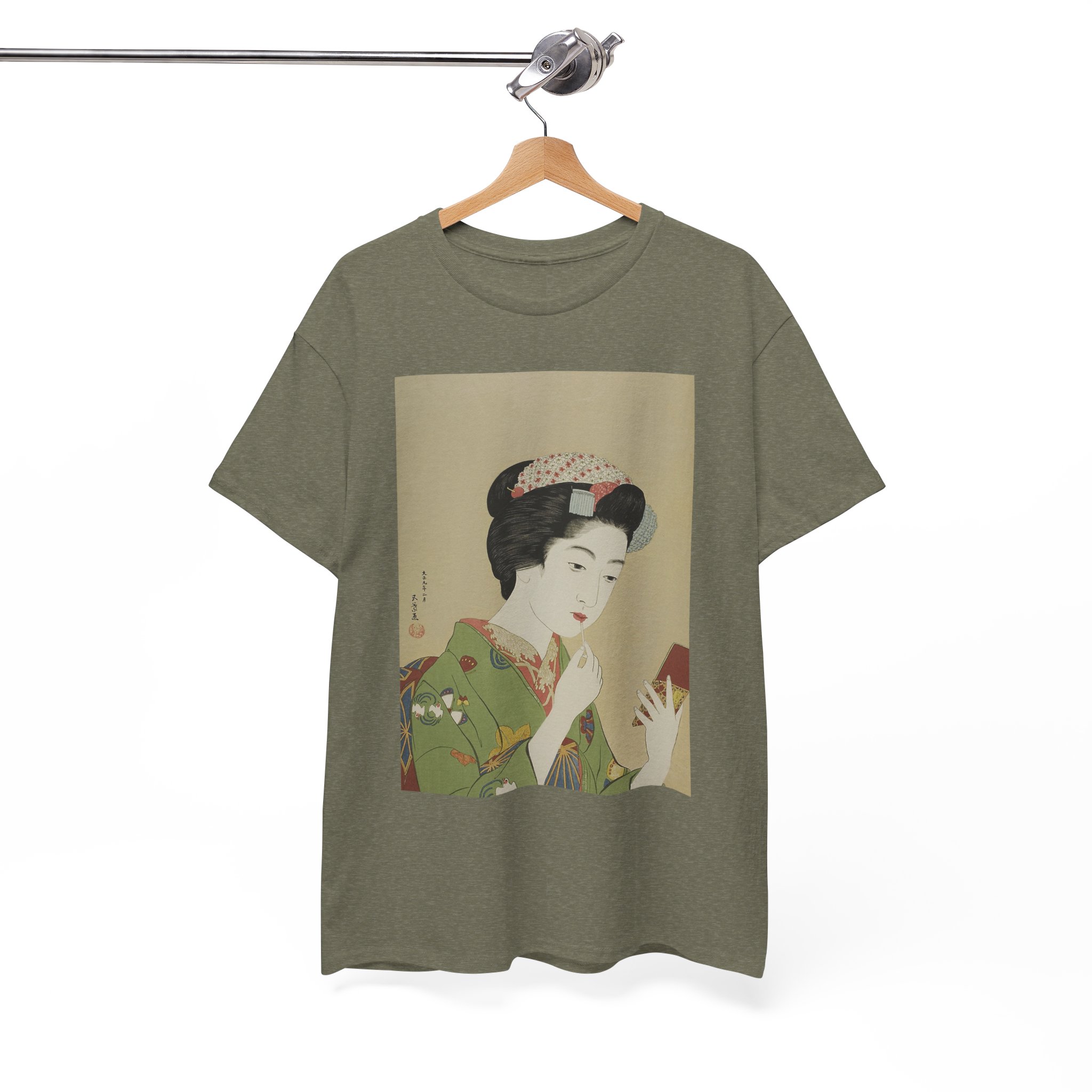 Geisha Japanese Woodblock Art Vintage Retro T‑Shirt - Image 4