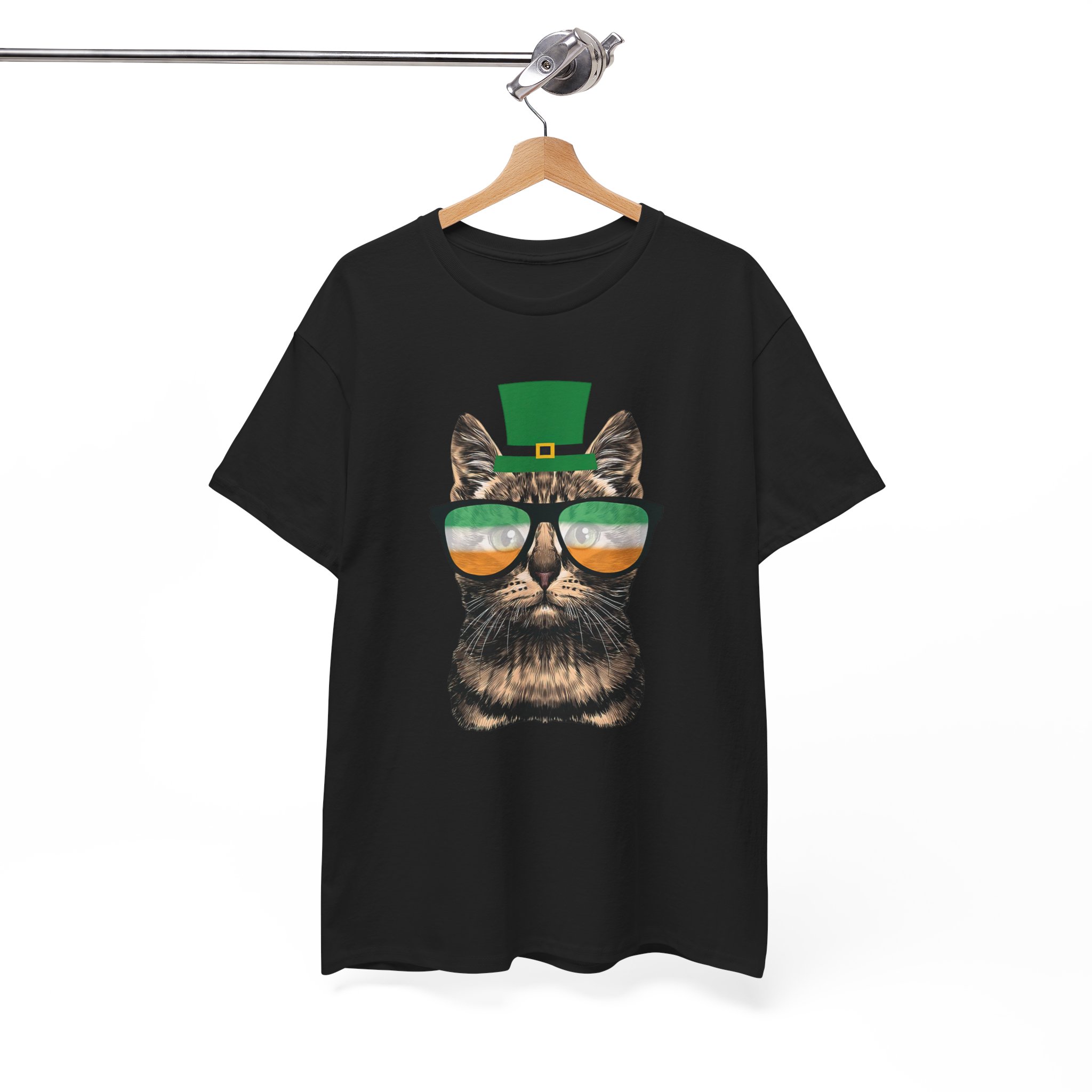 St. Patrick's Day Cat & Leprechaun T-Shirt - Image 2
