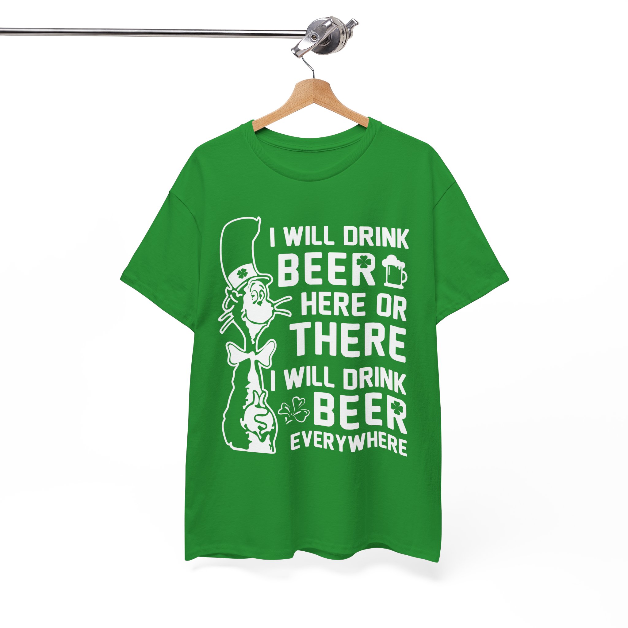 I Will Drink Beer Everywhere Dr. Seuss Parody Tee - Image 5