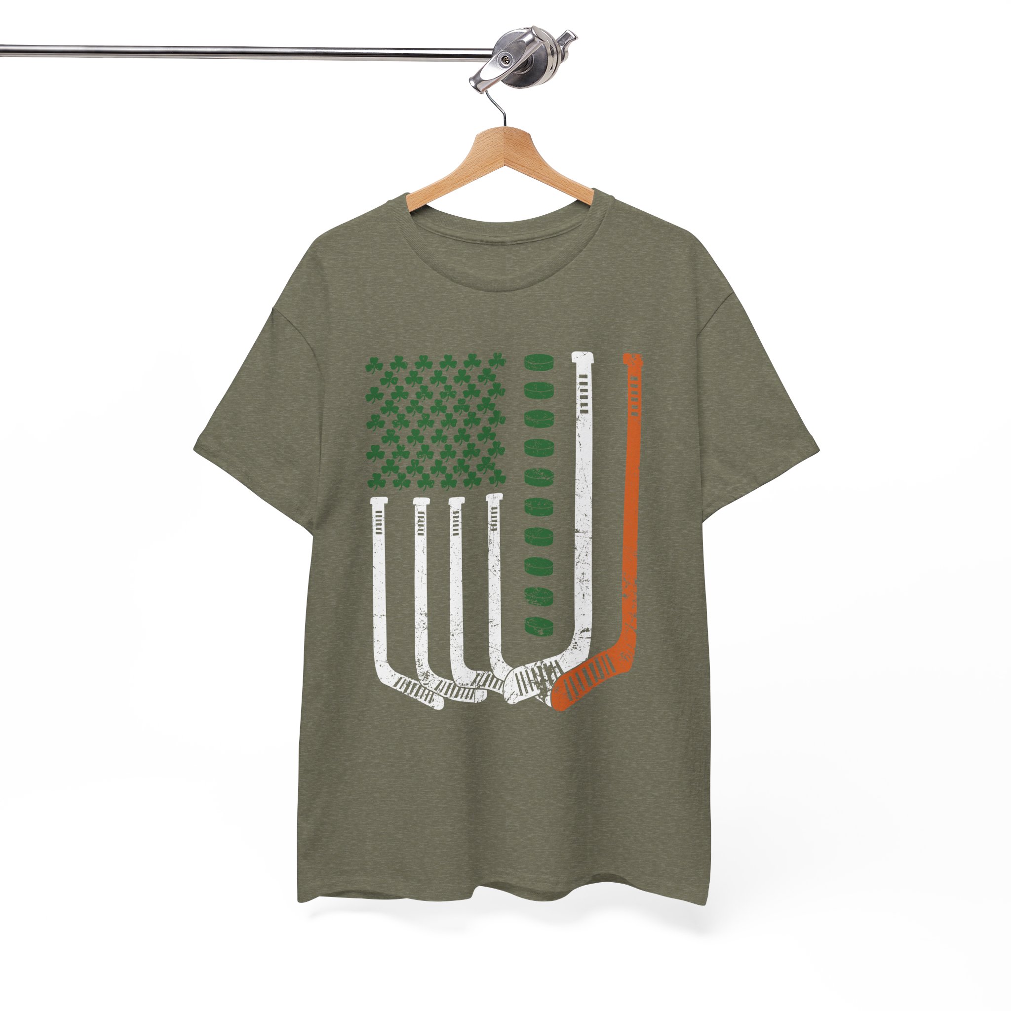 Hockey St. Patrick's Flag T-Shirt - Image 2