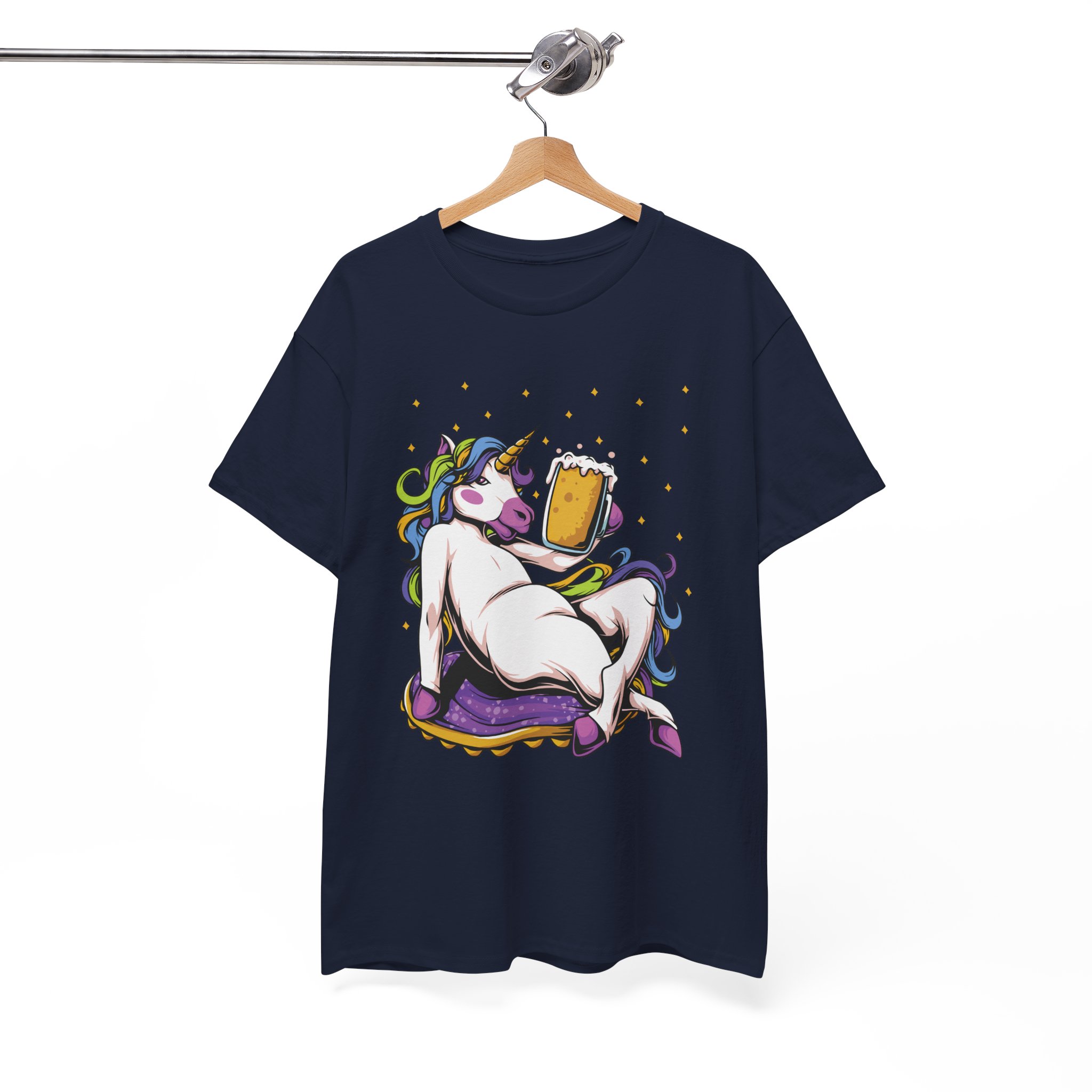 Funny Relaxing Unicorn Holding Beer T-Shirt - Image 10