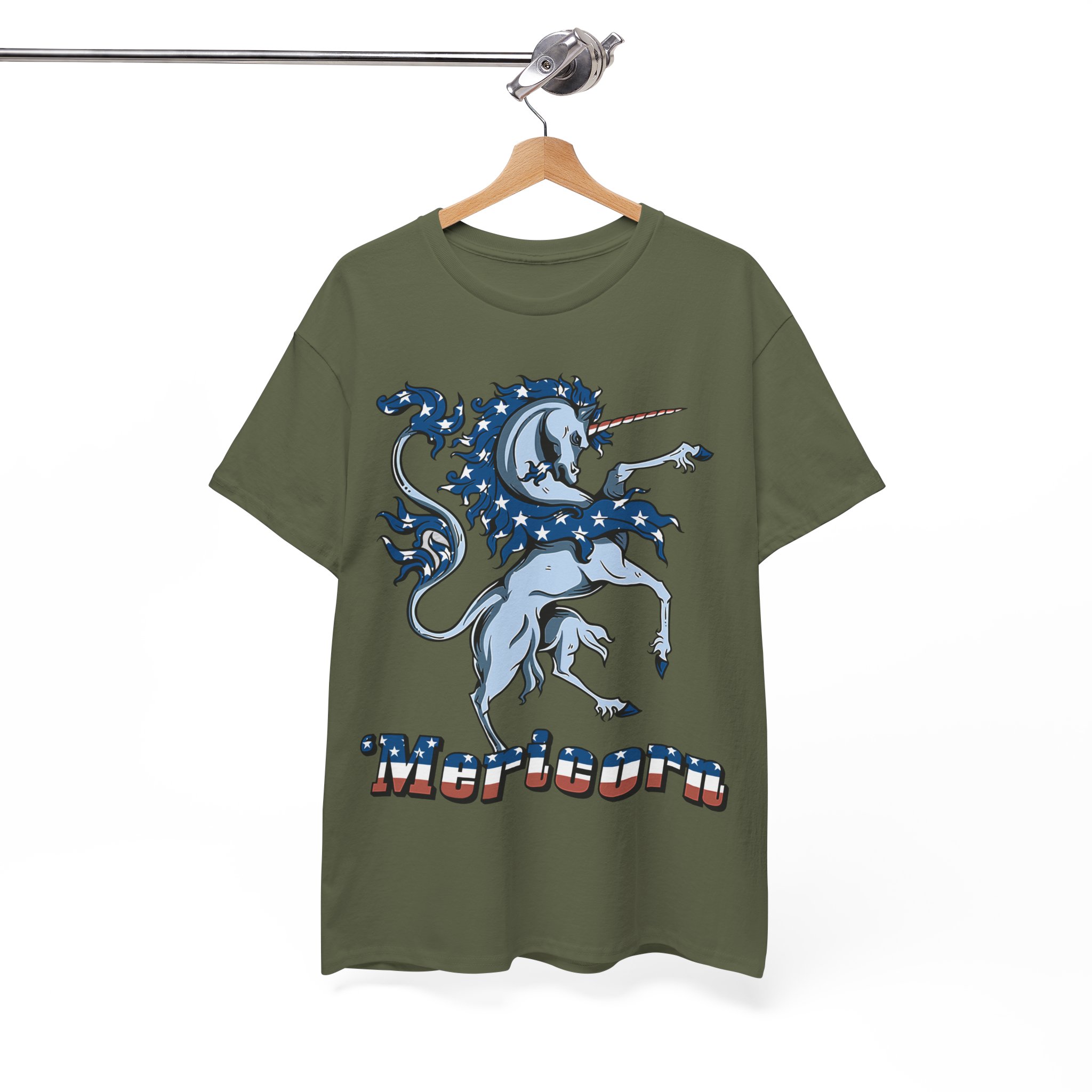 Mericorn American Flag Unicorn 4th Of July T-Shirt - Image 5