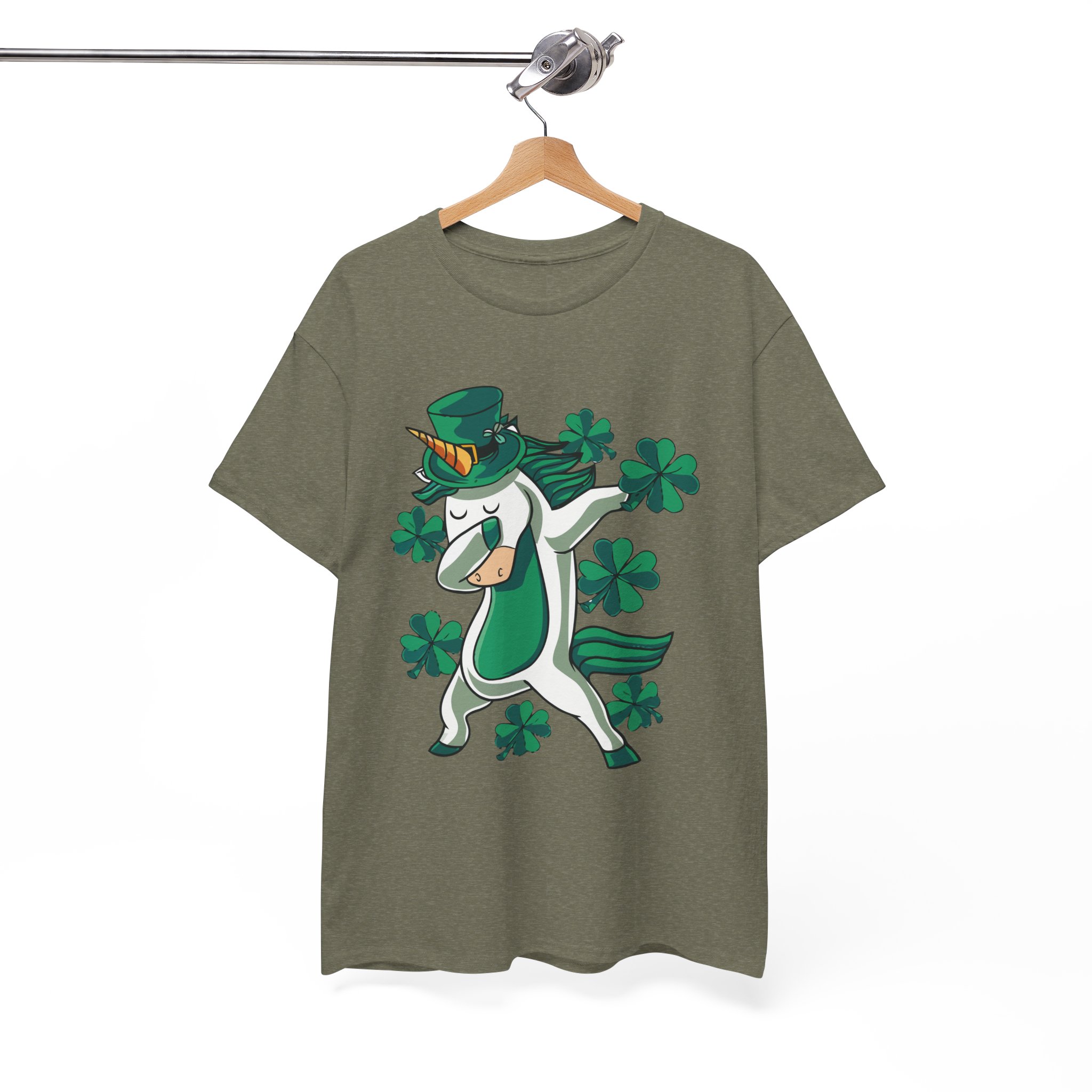 St. Patrick's Day Unicorn Irish Dabbing T-Shirt - Image 4