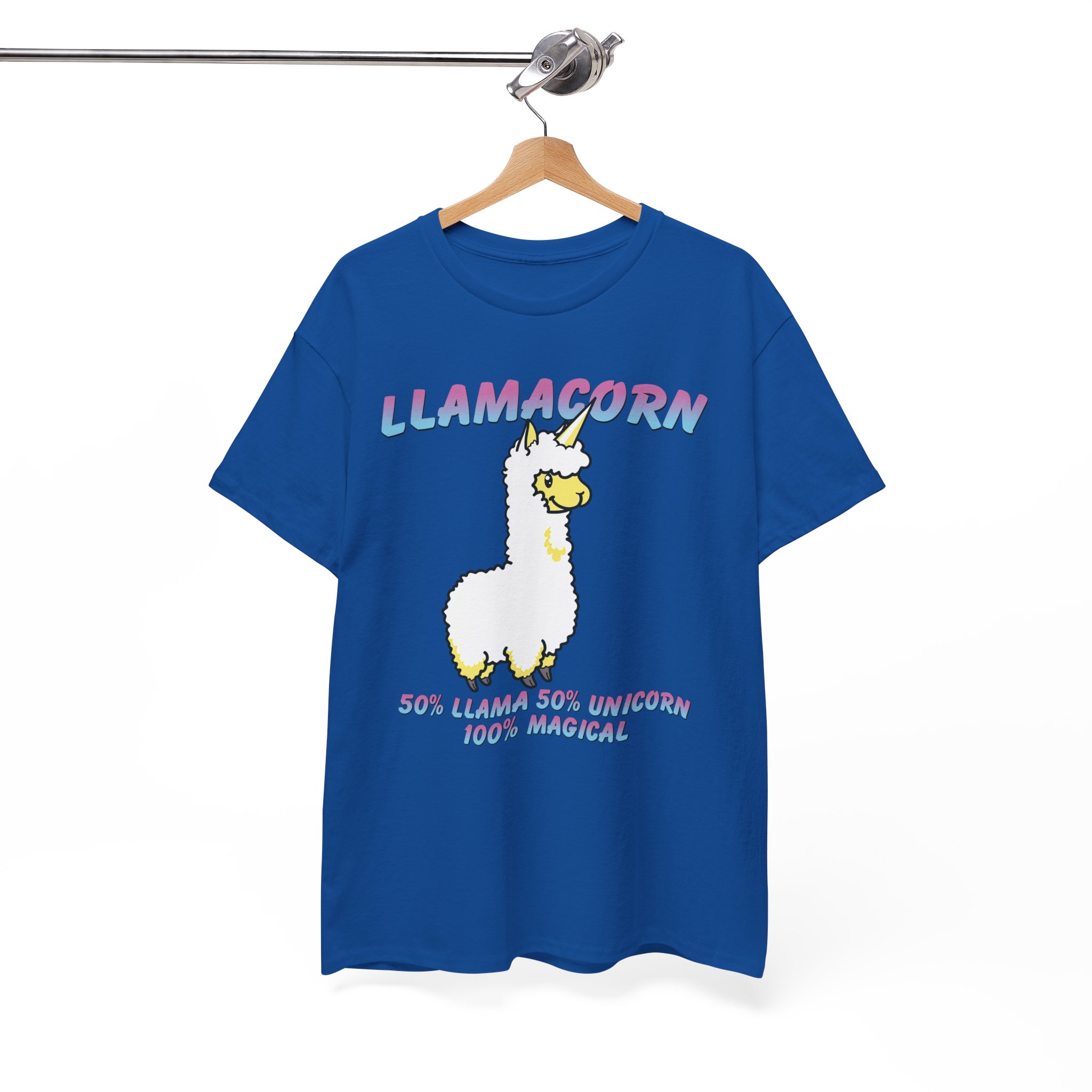 Llamacorn T-Shirt - "50% Llama 50% Unicorn 100% Magical" Cute Graphic Tee - Image 6