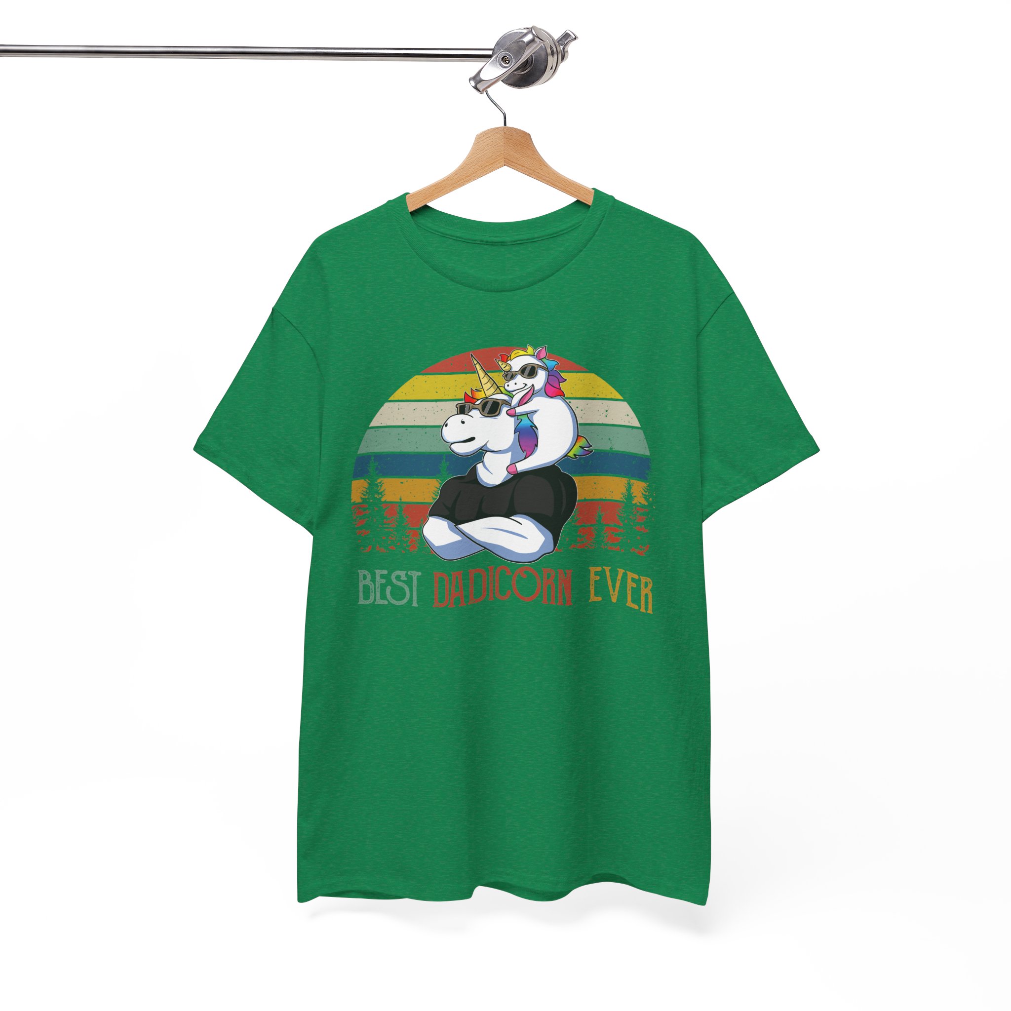 Best Dadicorn Ever Father's Day Retro Gift T-Shirt - Image 6