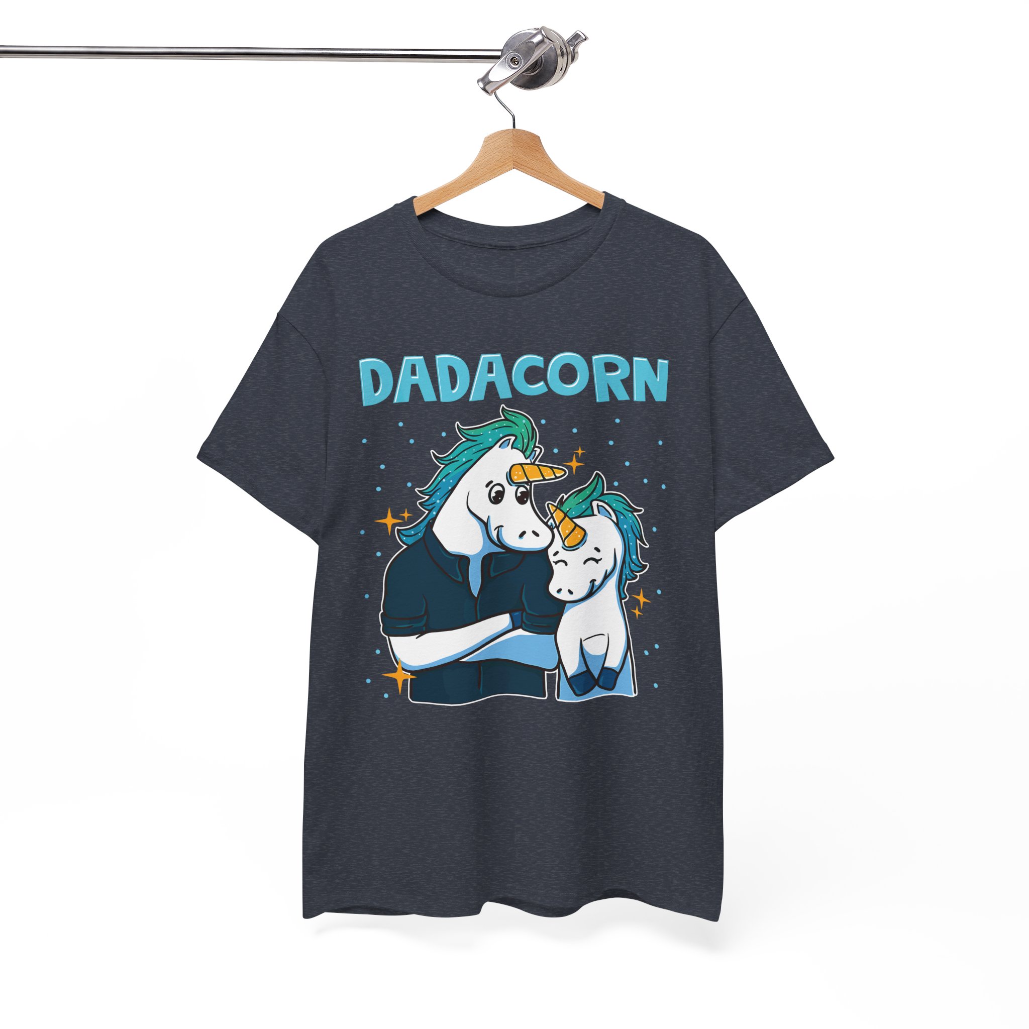 Dadacorn Funny Father & Kid Unicorn T-Shirt - Image 10