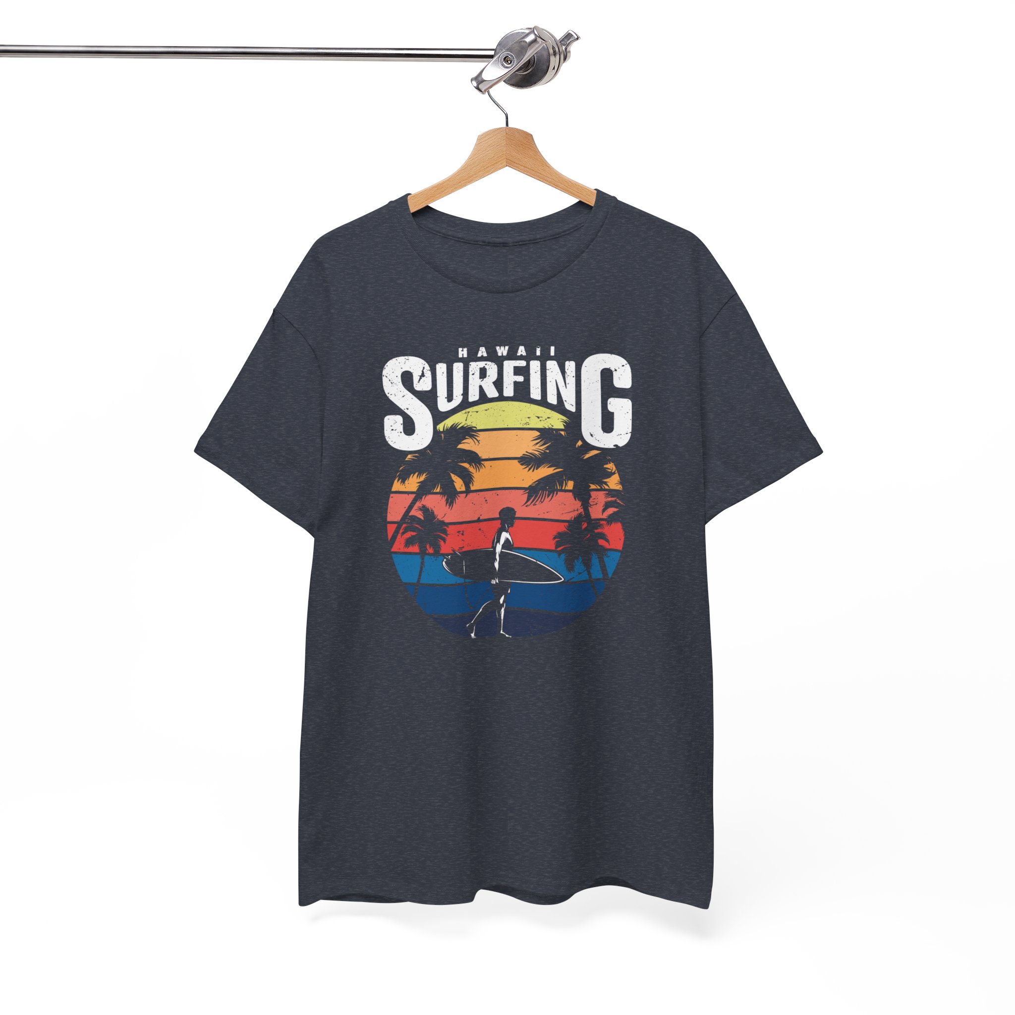 Hawaiian Sunset Surfing Vintage T-Shirt - Image 5