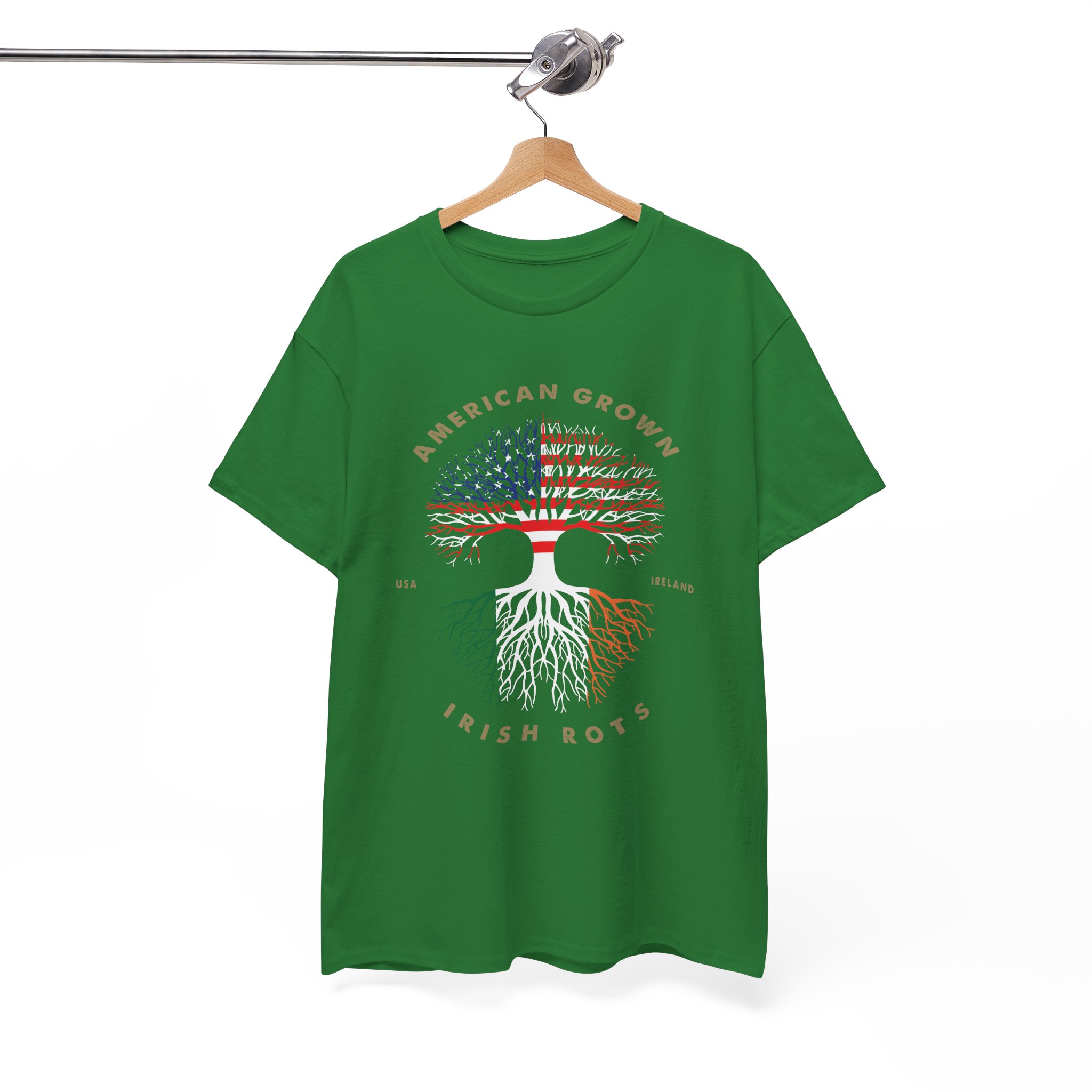 American Grown Irish Roots St. Patrick's Day T-Shirt - Image 2