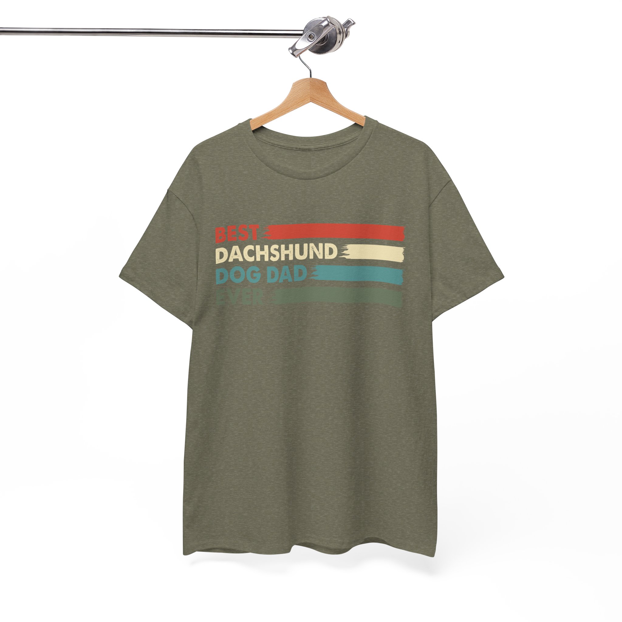 Best Dachshund Dog Dad Ever Retro T-Shirt - Image 5