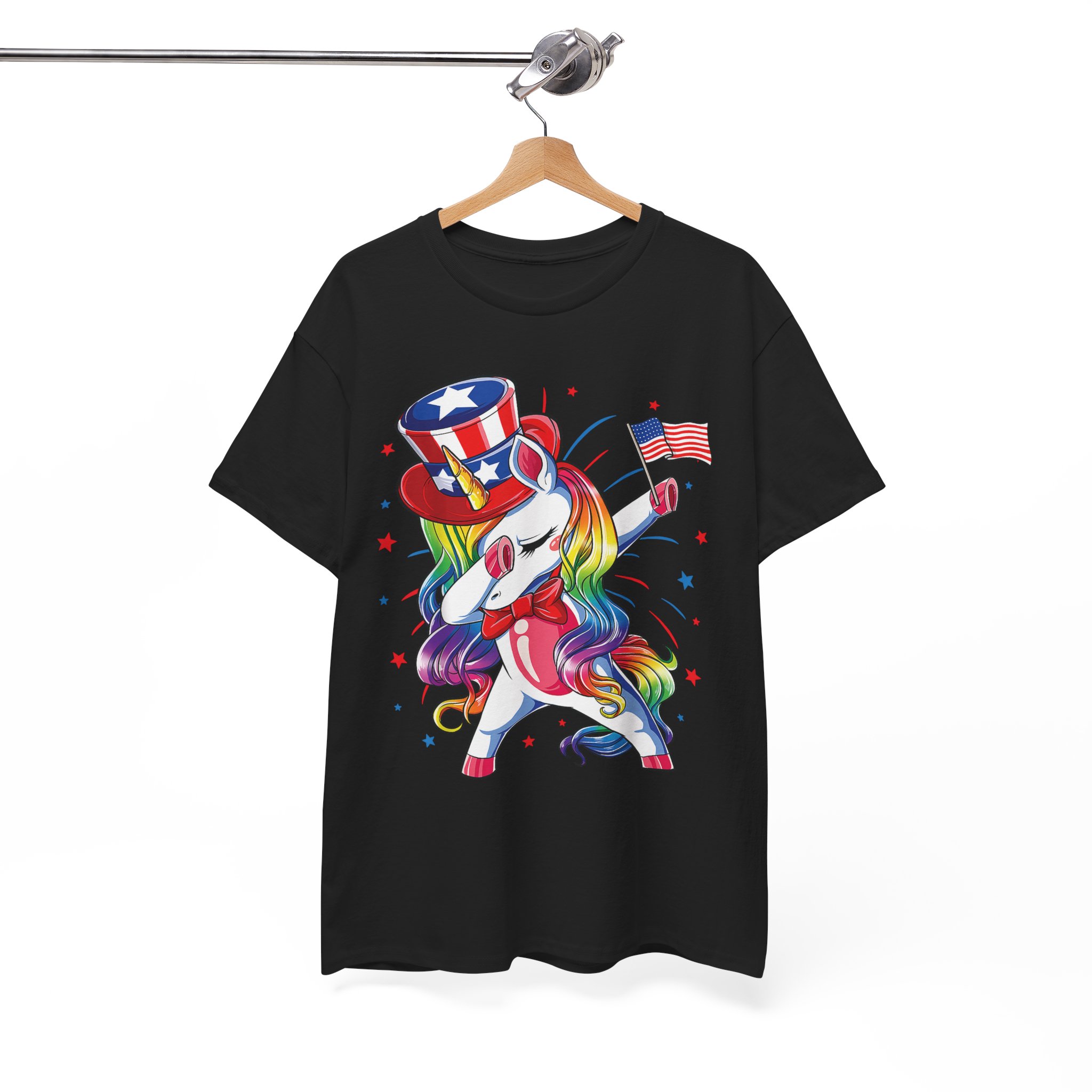 Patriotic Dabbing Unicorn, America 4th of July Shirt - Image 4
