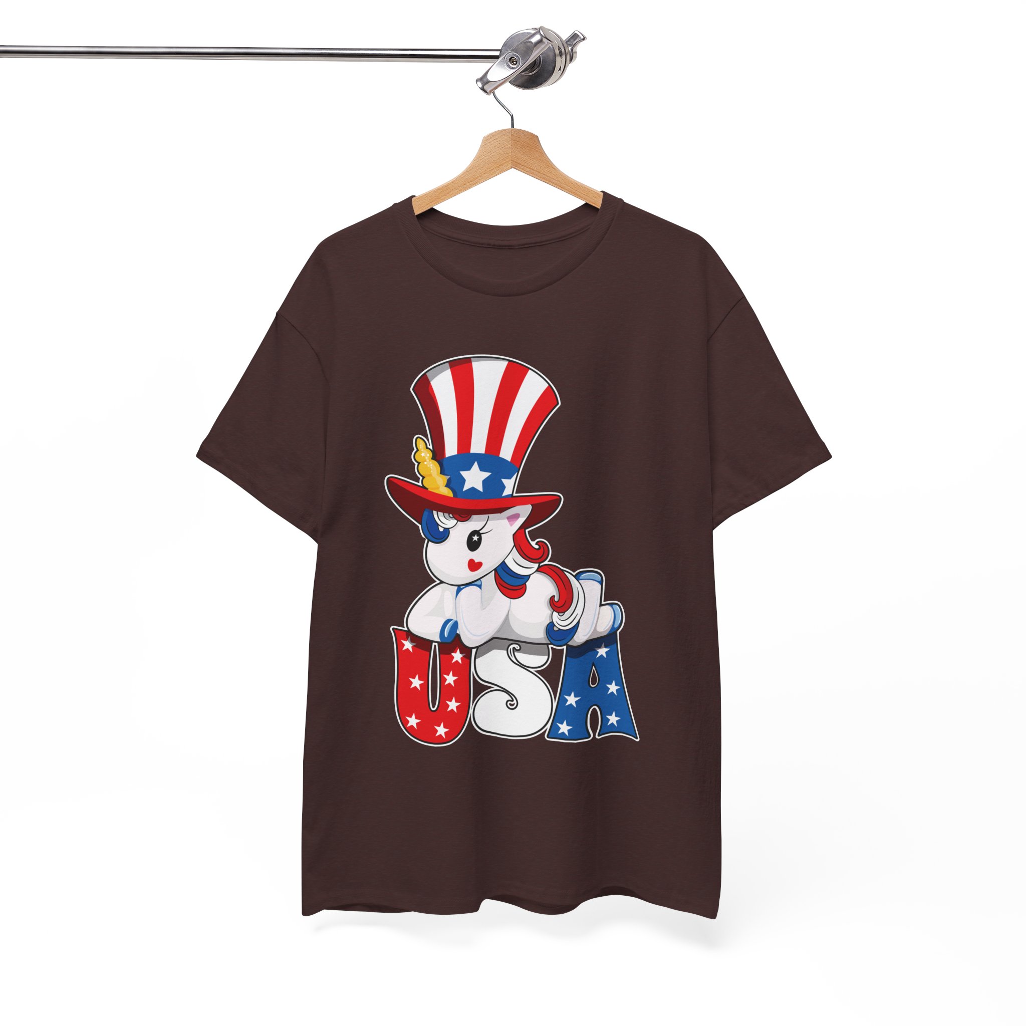 Unicorn Wears Sam Hat Patriotic 4th of July T-Shirt - Image 3