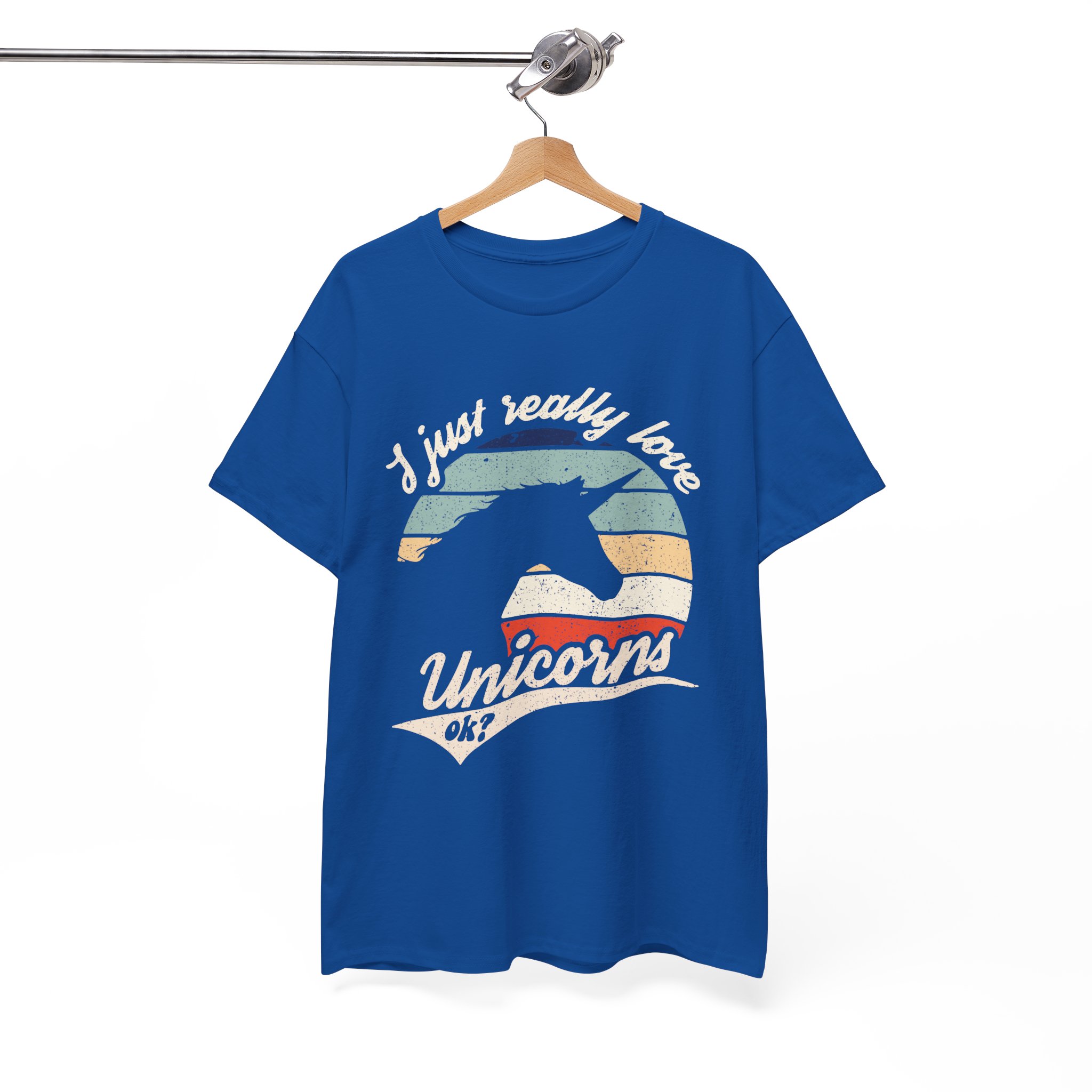 I Just Really Love Unicorns Vintage Retro T-Shirt - Image 8
