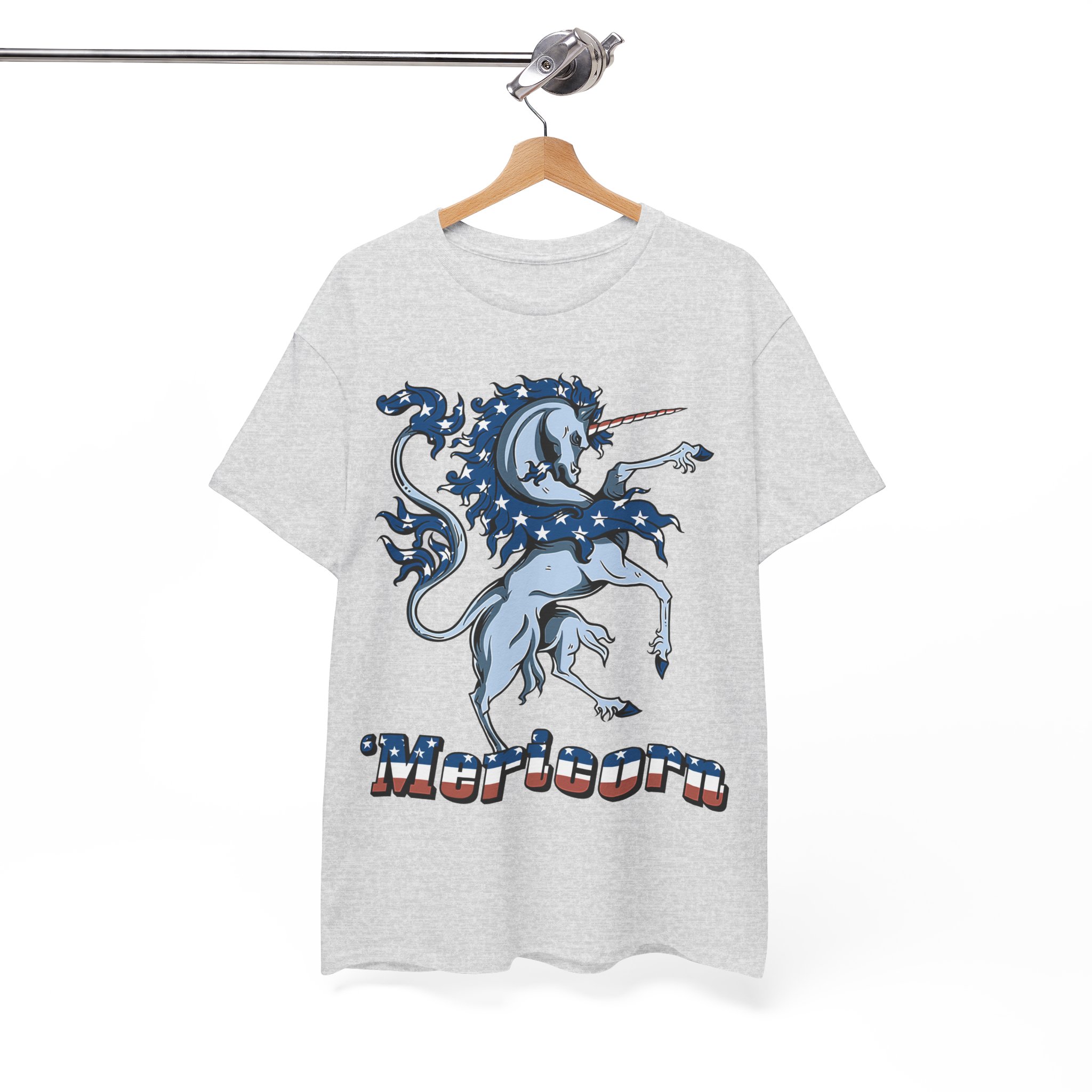 Mericorn American Flag Unicorn 4th Of July T-Shirt - Image 2