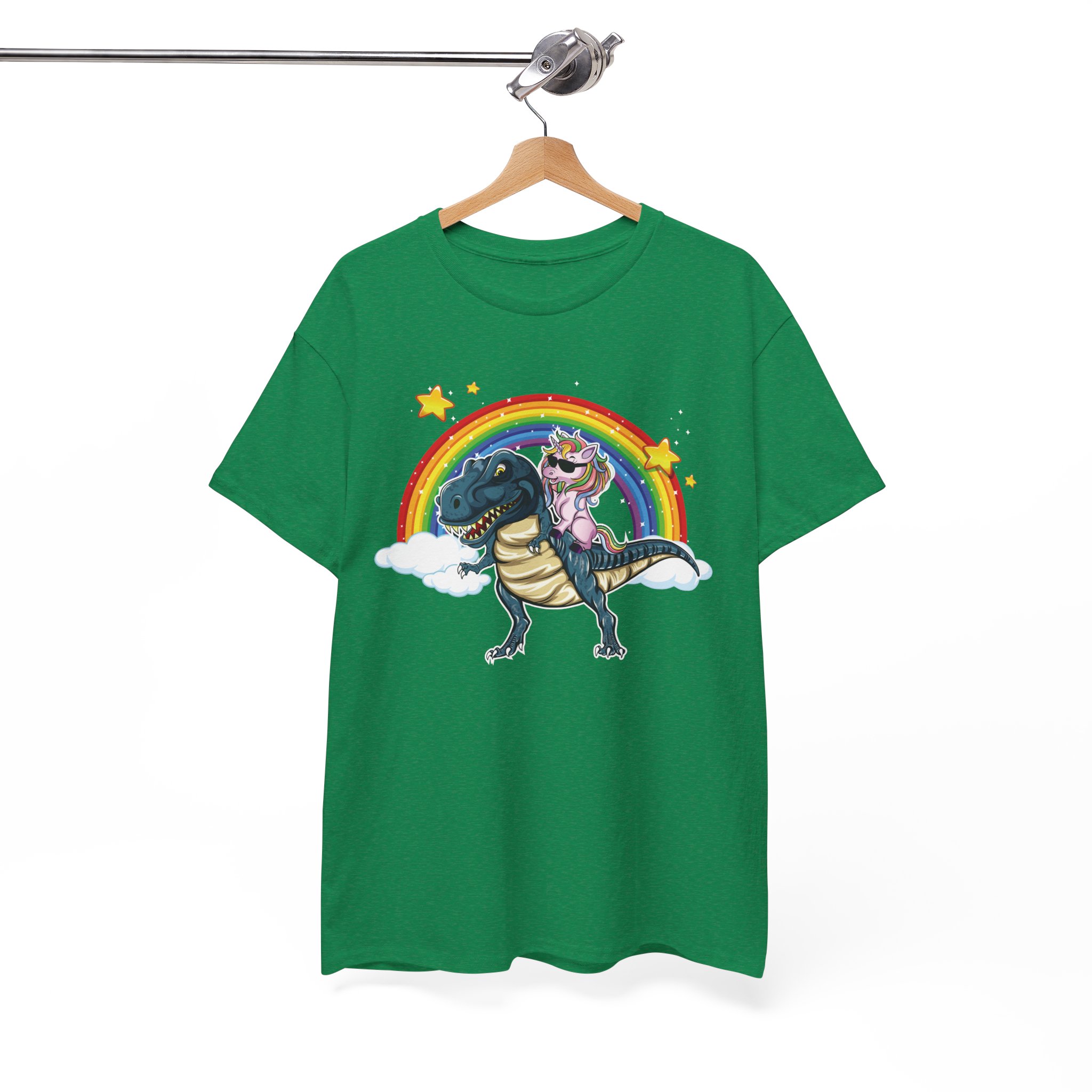 Unicorn Ride Dino T-Rex Retro T-Shirt - Image 5
