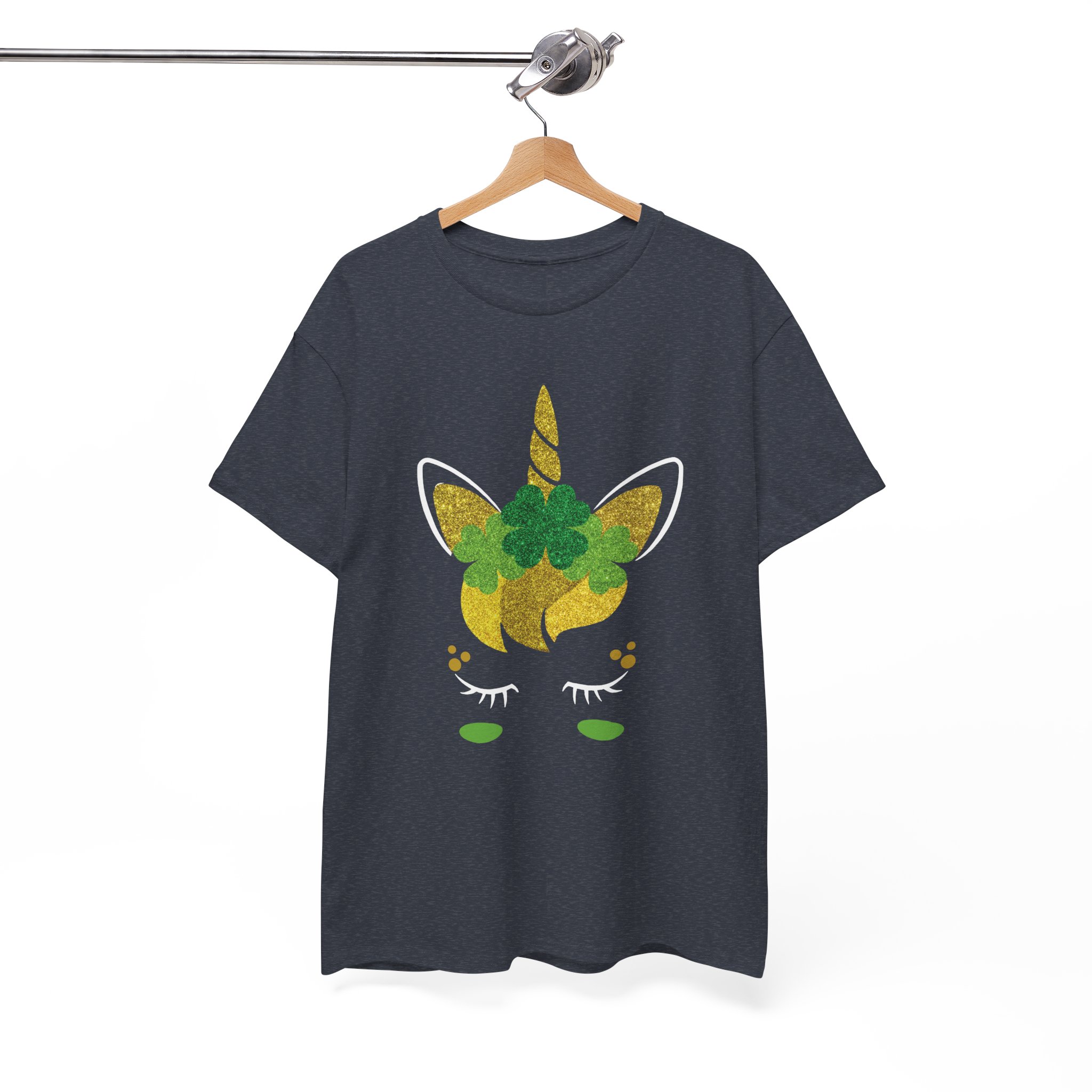 St. Patrick's Day Unicorn Rainbow Shamrock T-Shirt - Image 5