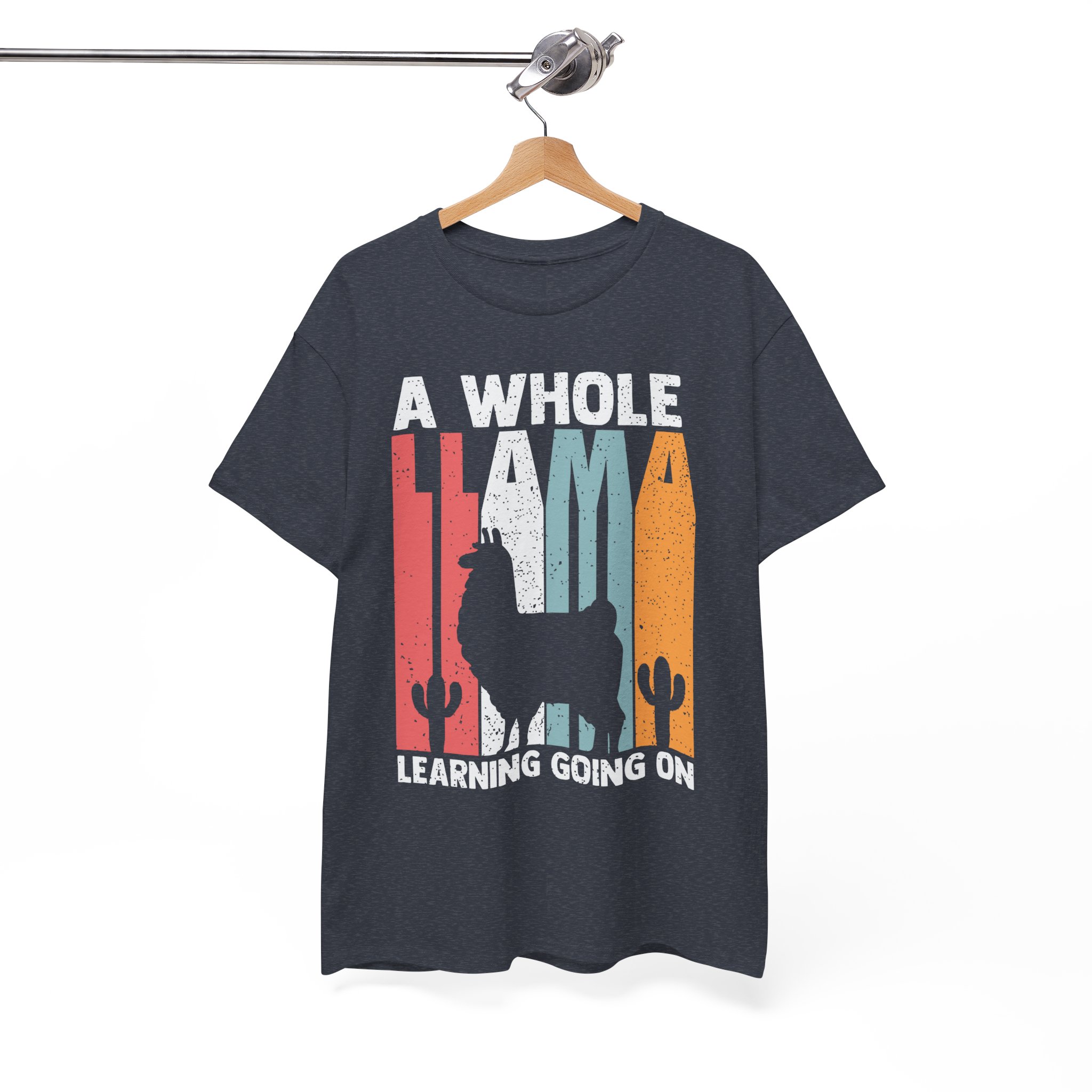 A Whole Llama Learning Going On Tee - Funny Retro Llama Shirt