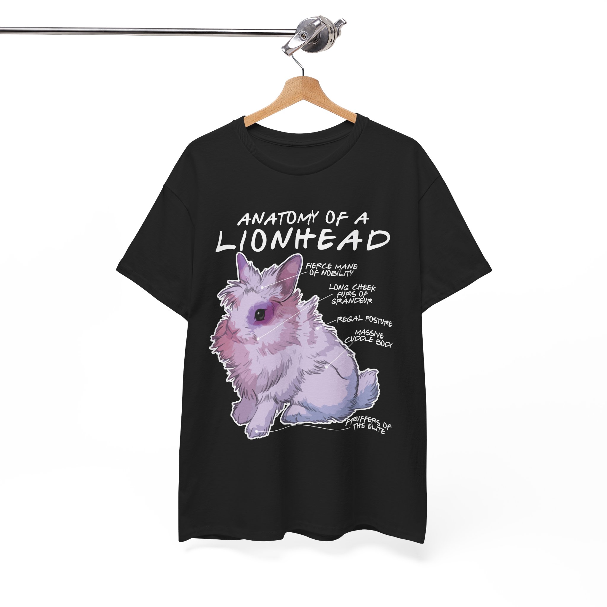 Anatomy of a Lionhead Rabbit T-Shirt - Image 3