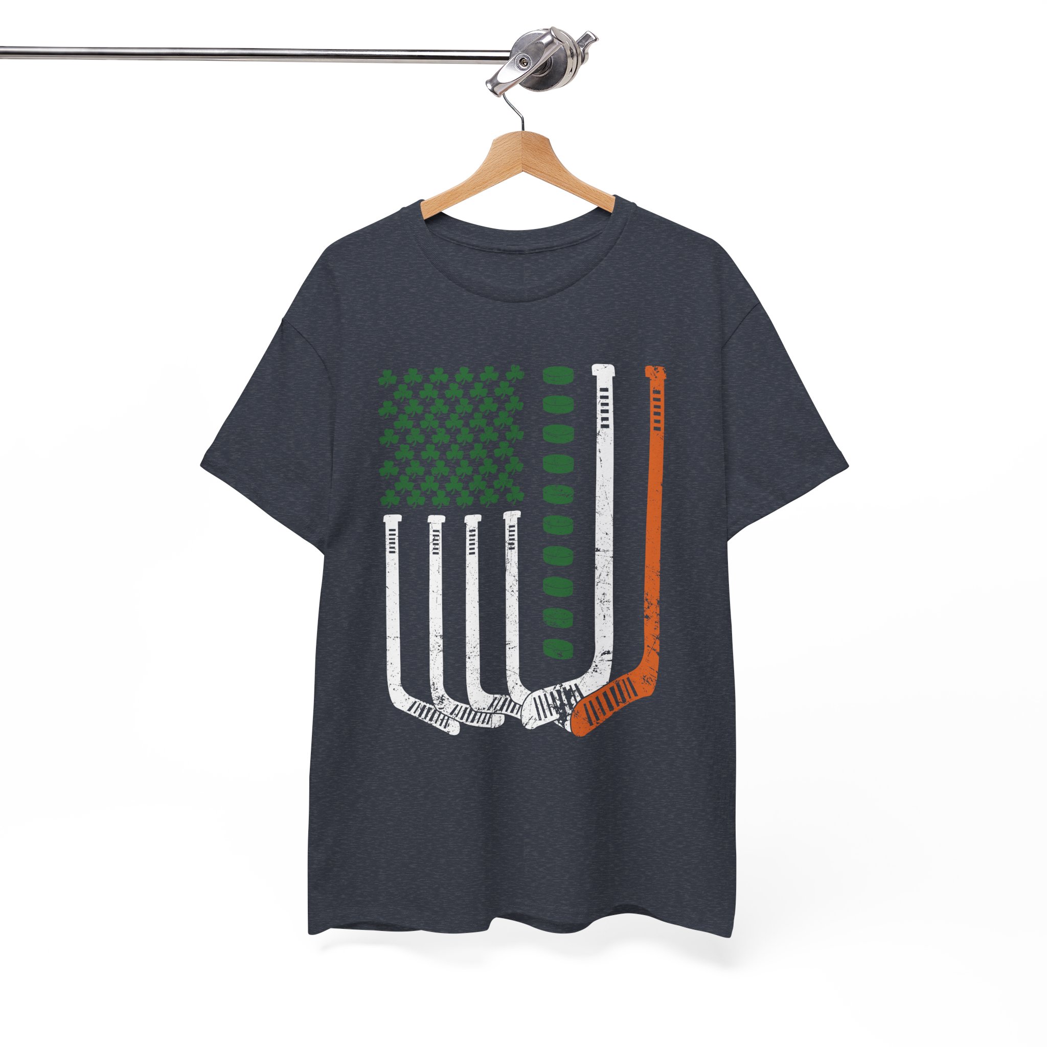 Hockey St. Patrick's Flag T-Shirt - Image 4
