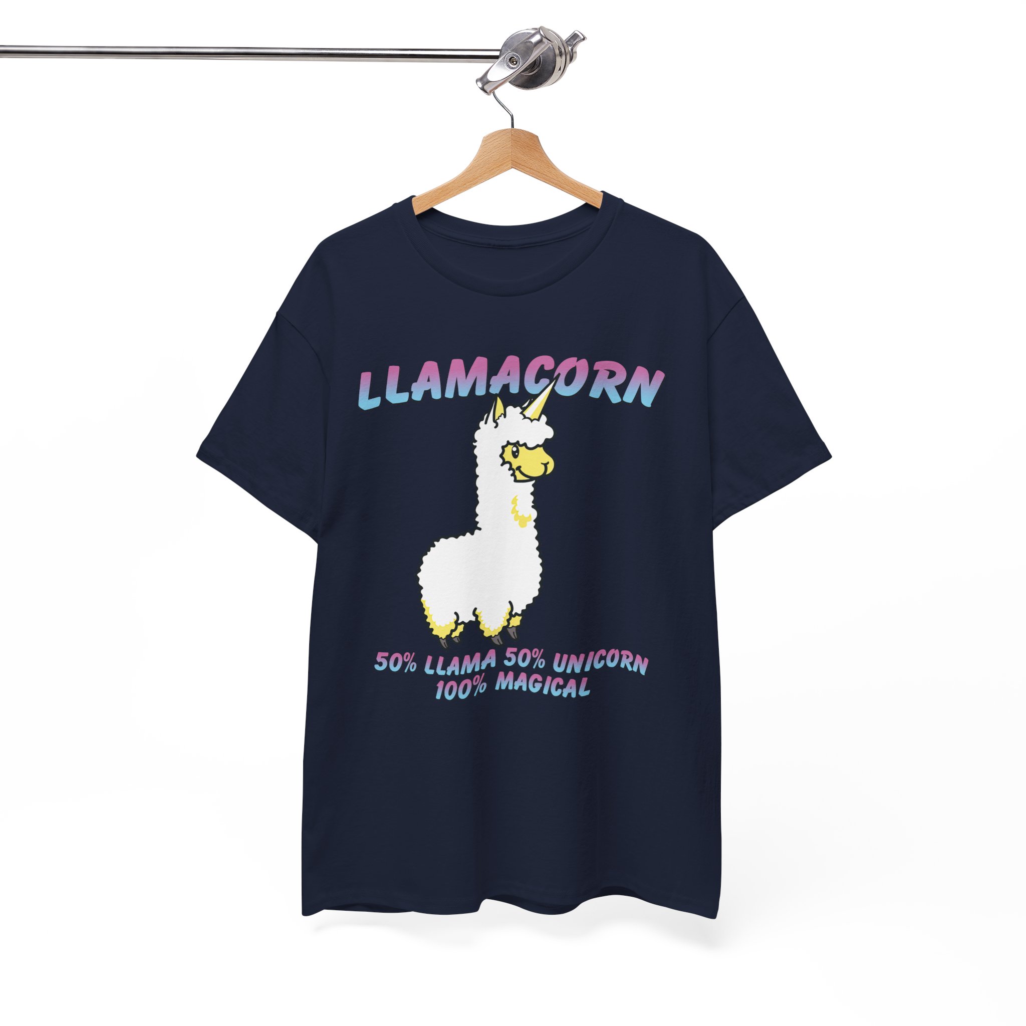 Llamacorn T-Shirt - "50% Llama 50% Unicorn 100% Magical" Cute Graphic Tee - Image 7