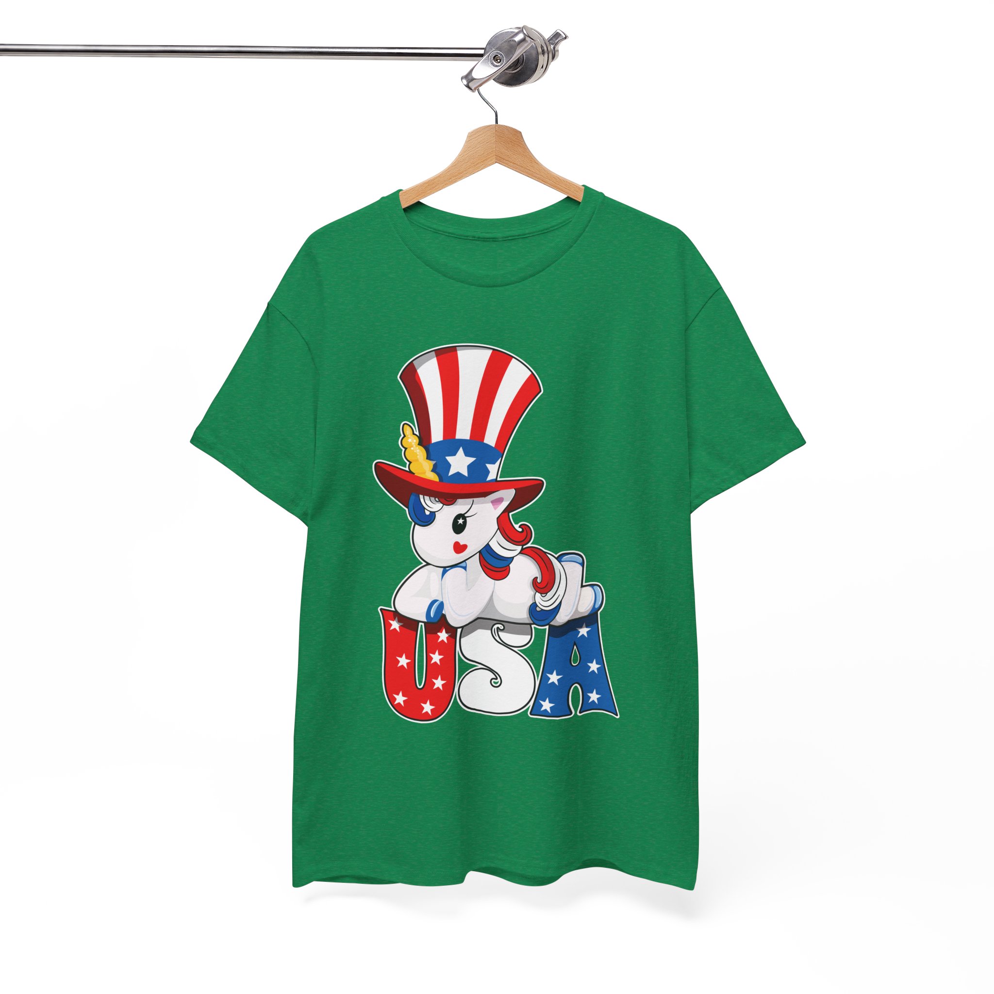 Unicorn Wears Sam Hat Patriotic 4th of July T-Shirt - Image 6